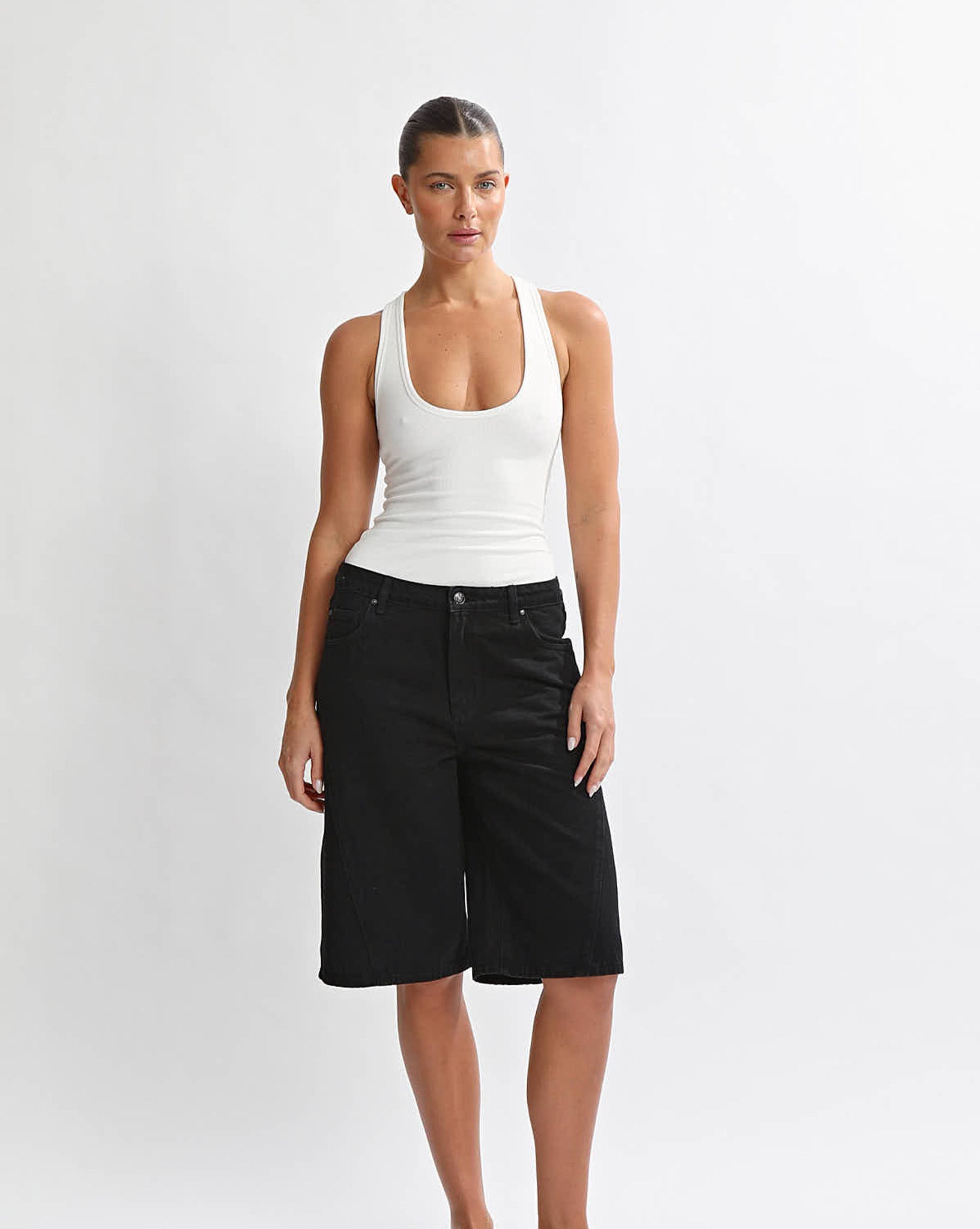 Toby Denim Shorts Black