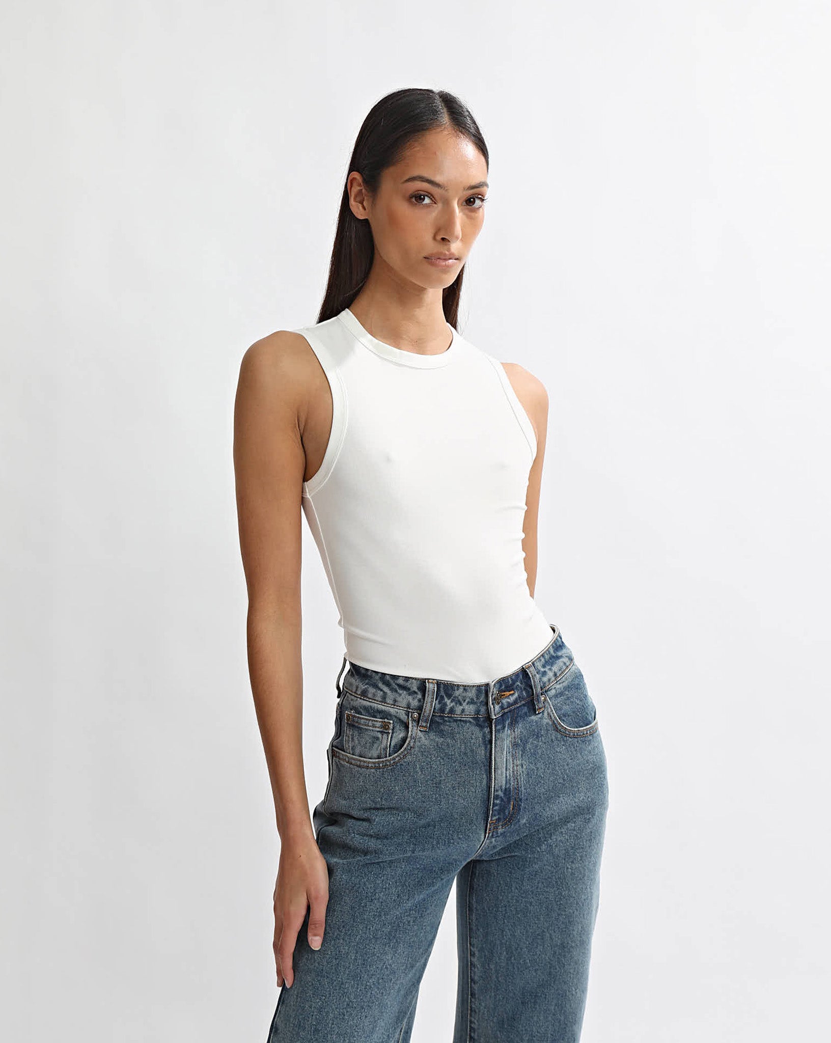 Kai Sleeveless Tee White