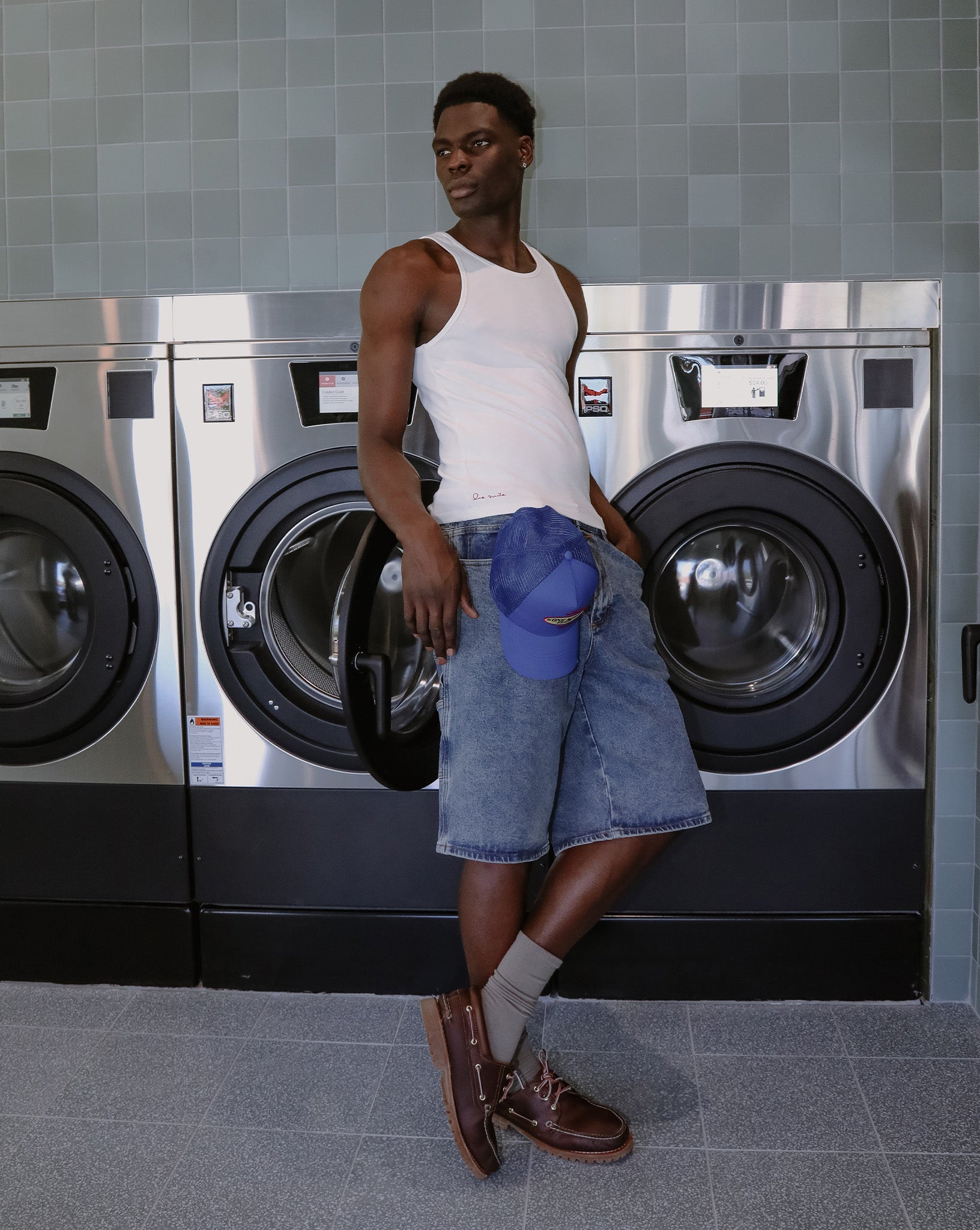 Elijah Rib Tank White