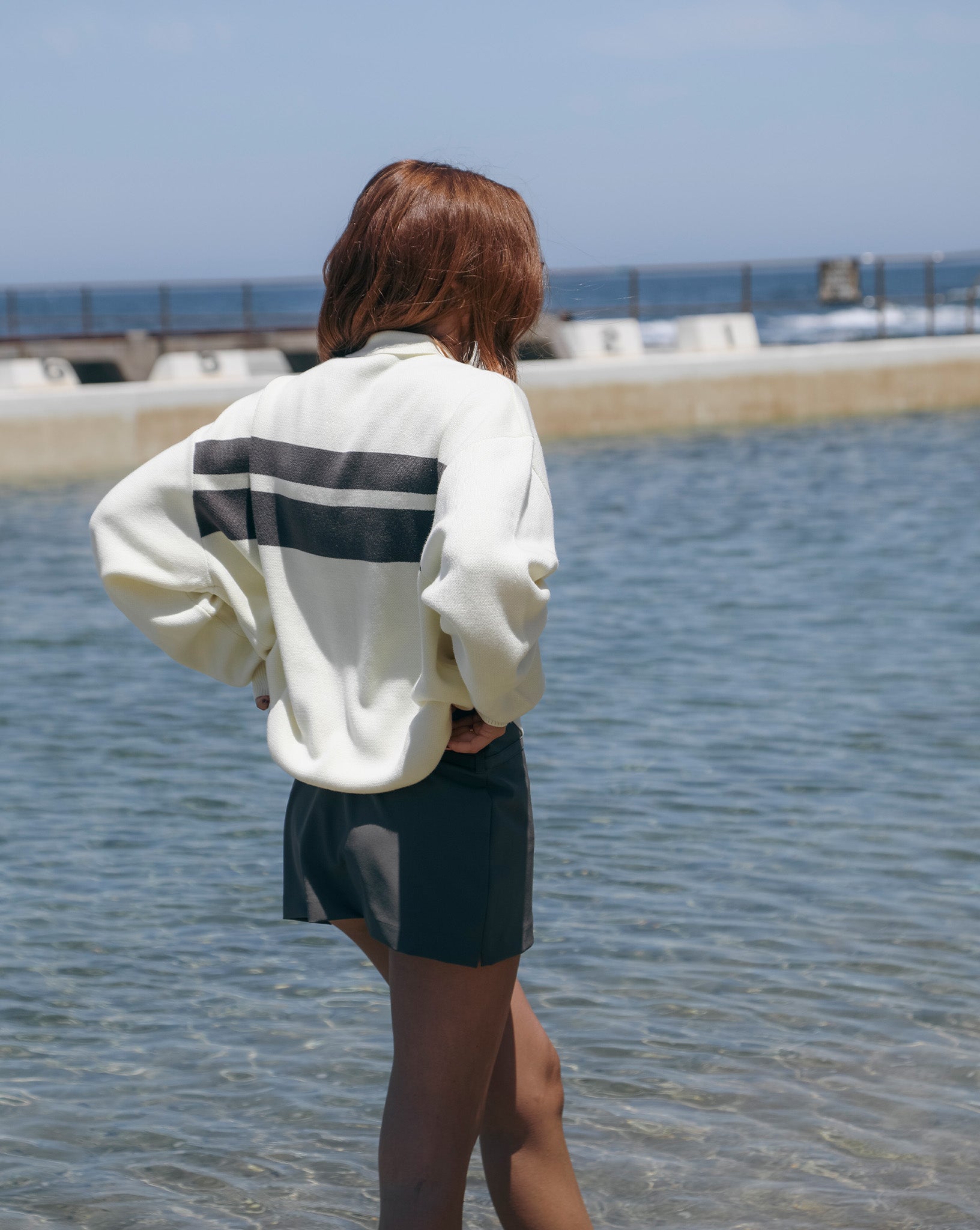 Brea Knit Jumper Yellow/Steel Stripe