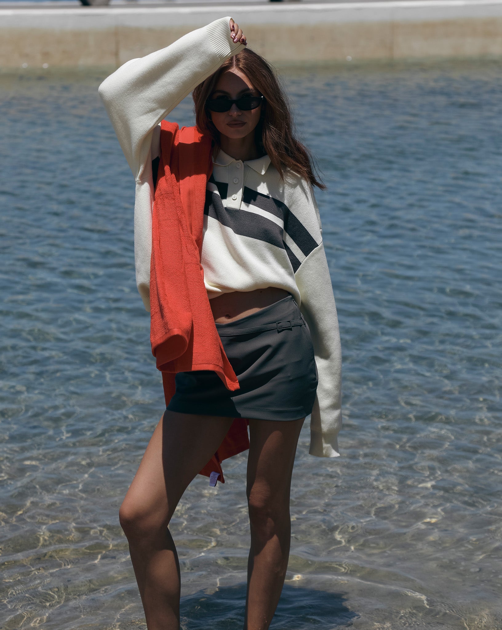 Olivia Mini Skirt Slate