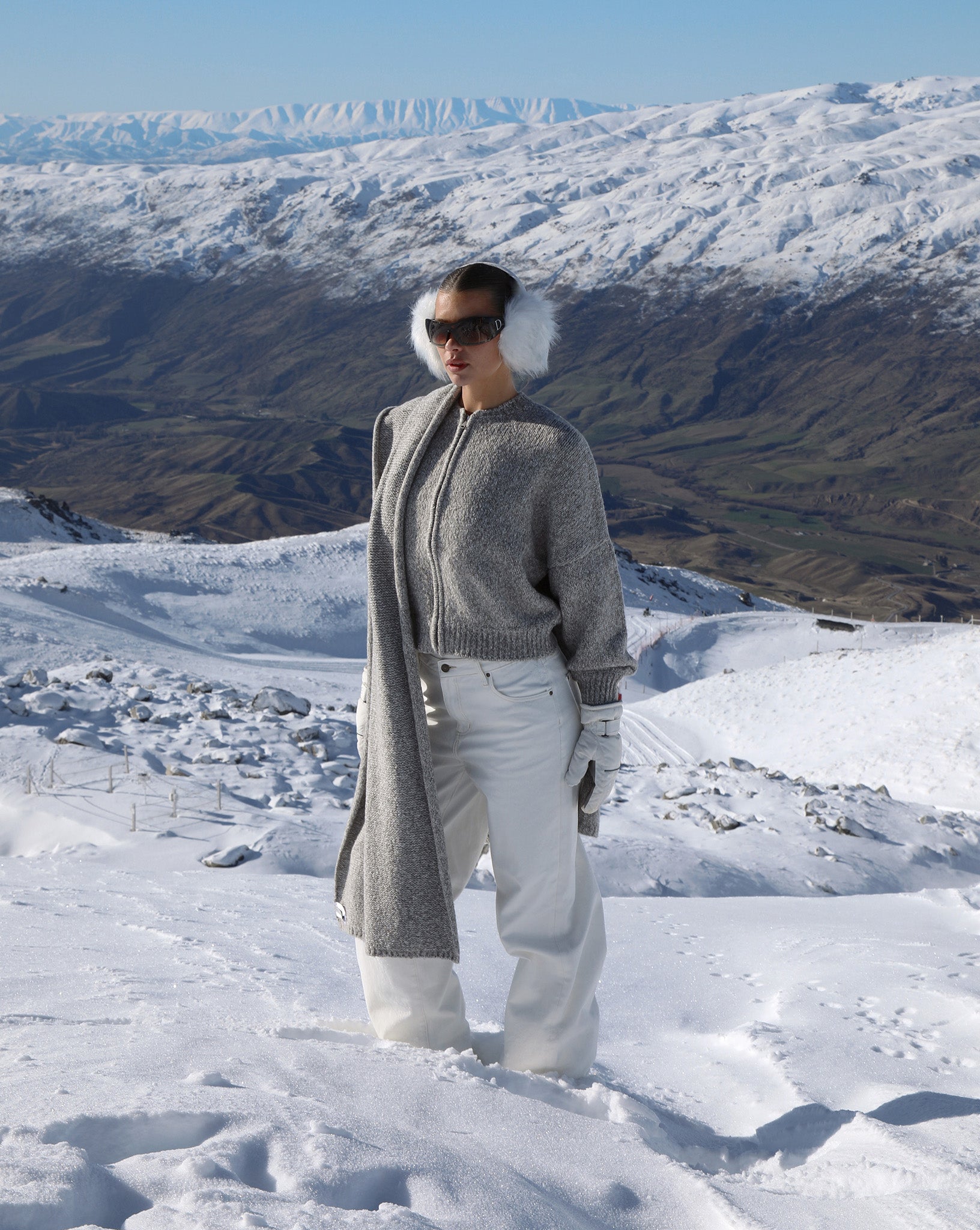 Elliot Knit Zip Jumper Grey Marl