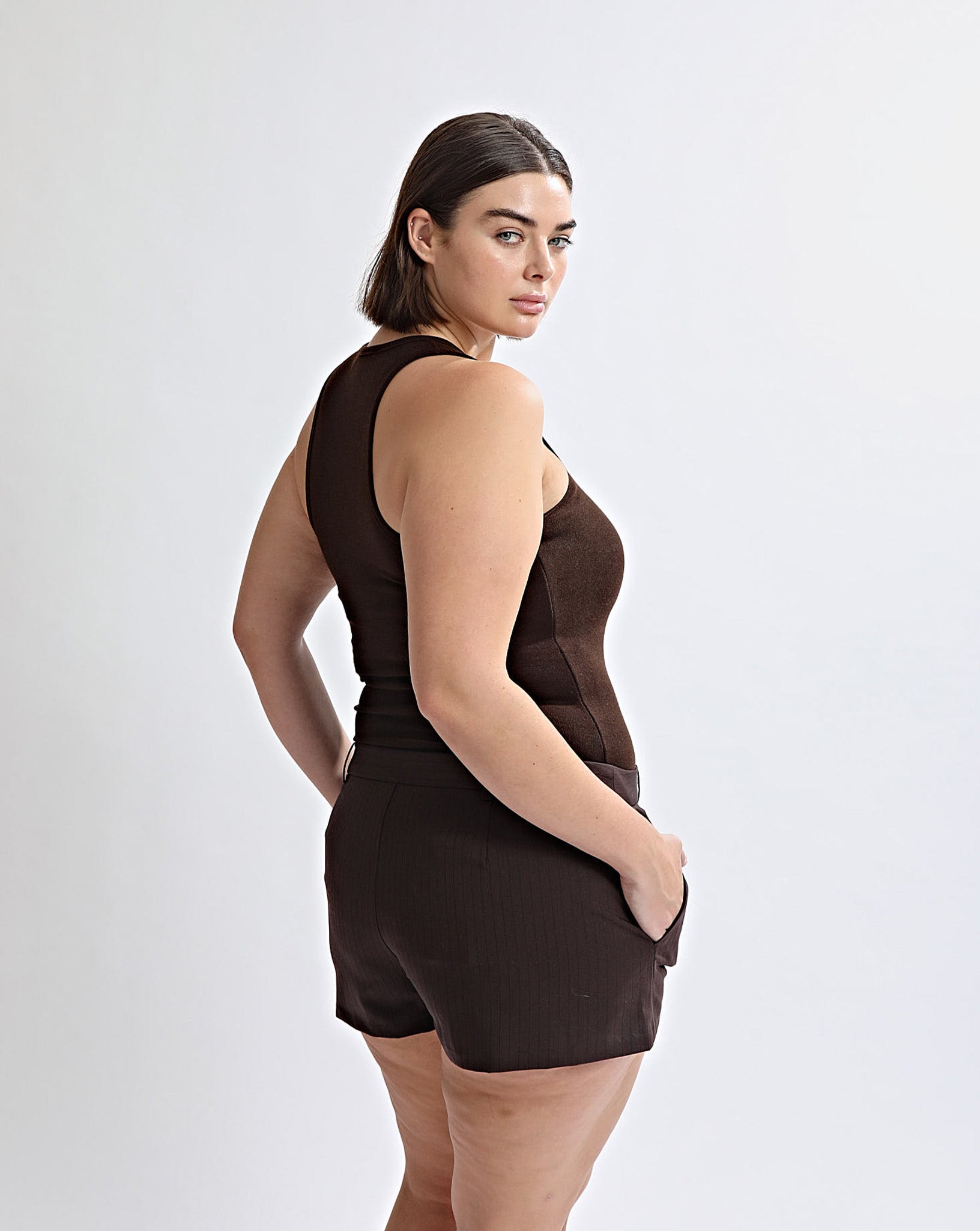 Emmy Shorts Brown Stripe