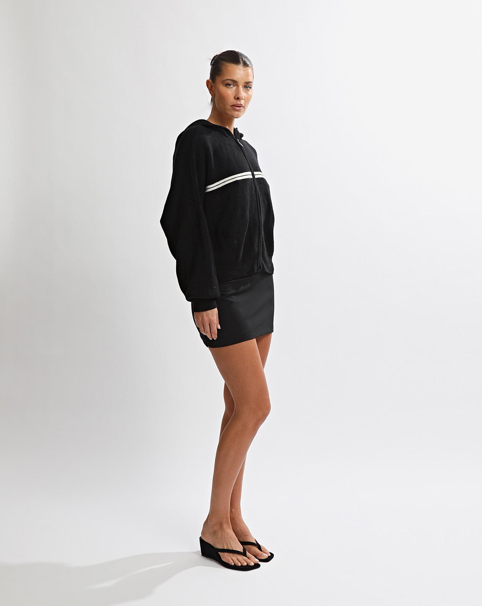 Sasha Knit Zip Jumper Black