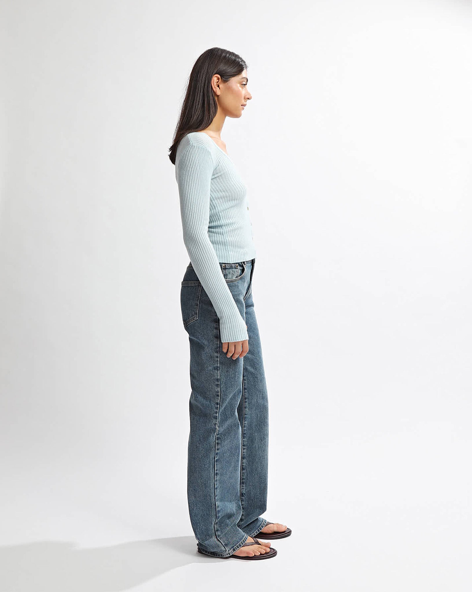 Esme Knit Long Sleeve Blue
