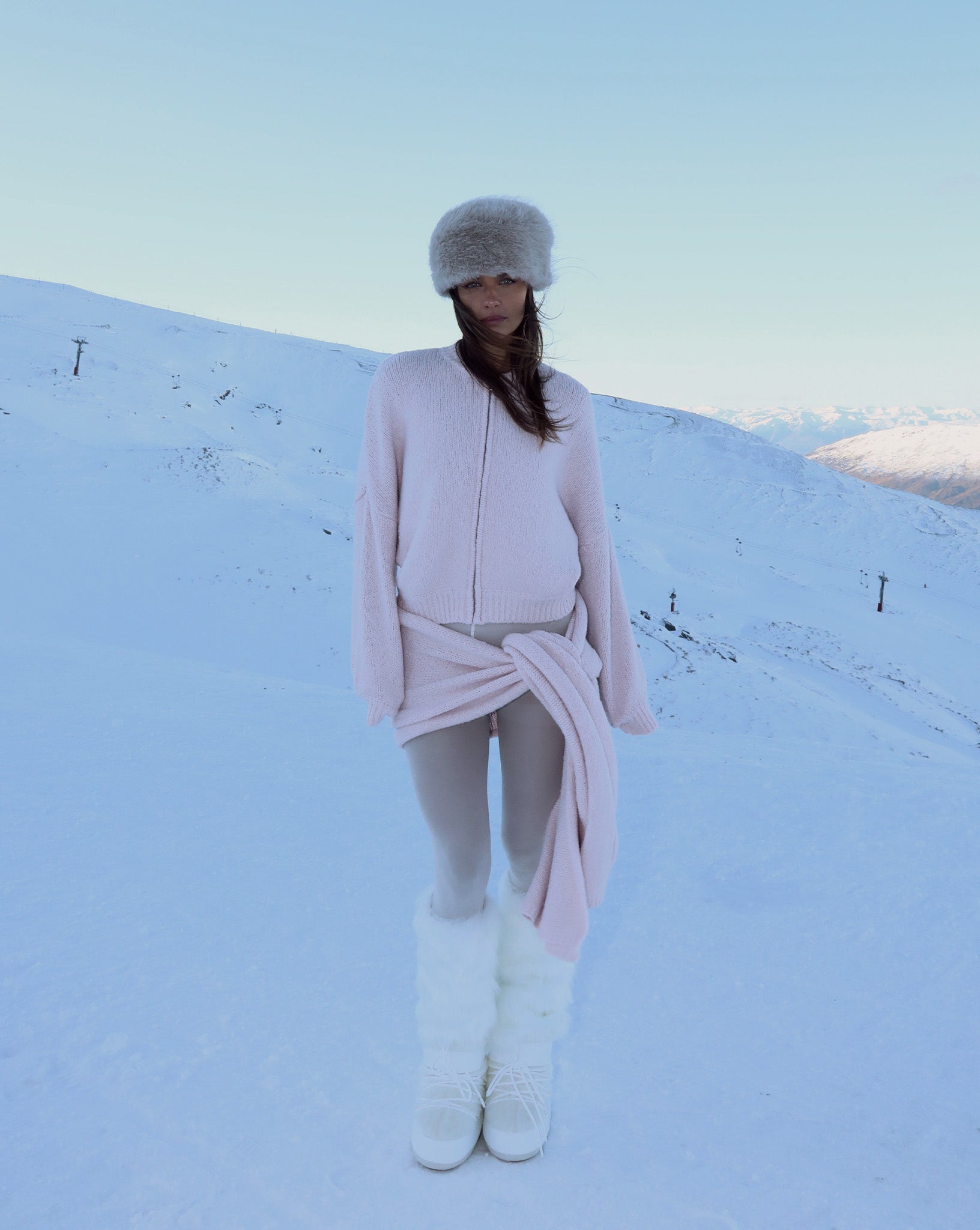 Elliot Knit Zip Jumper Pink