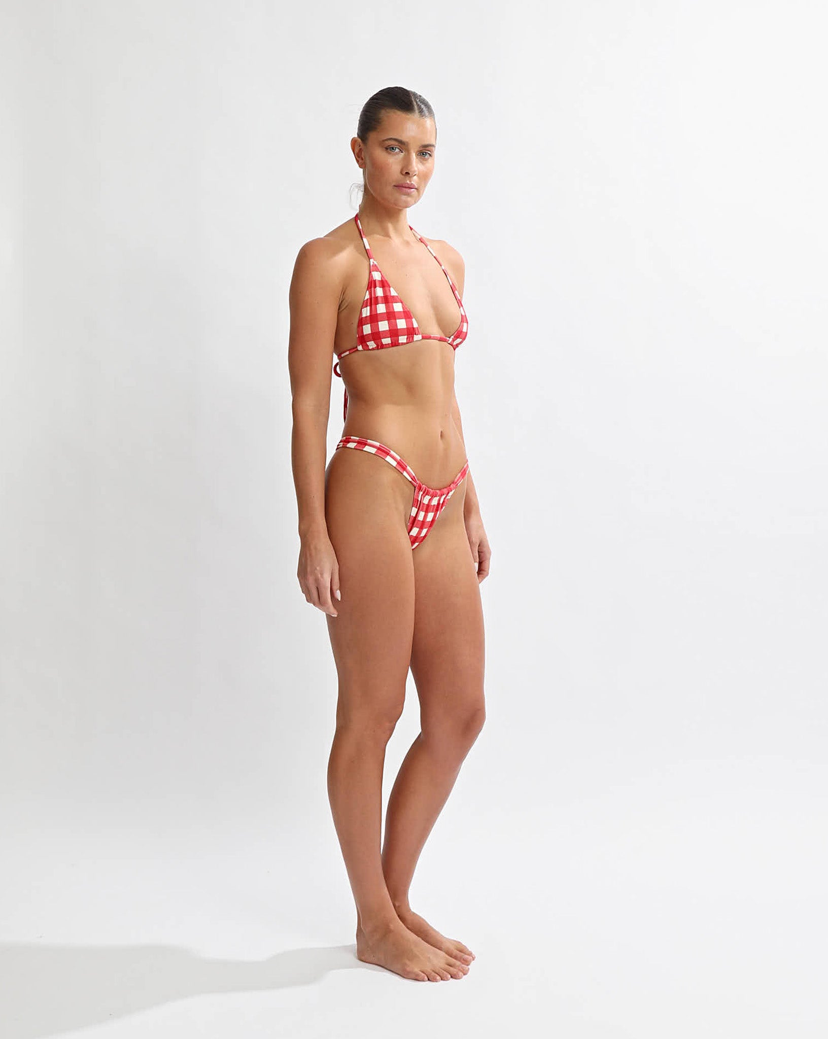 Stella Tri Bikini Top Gingham