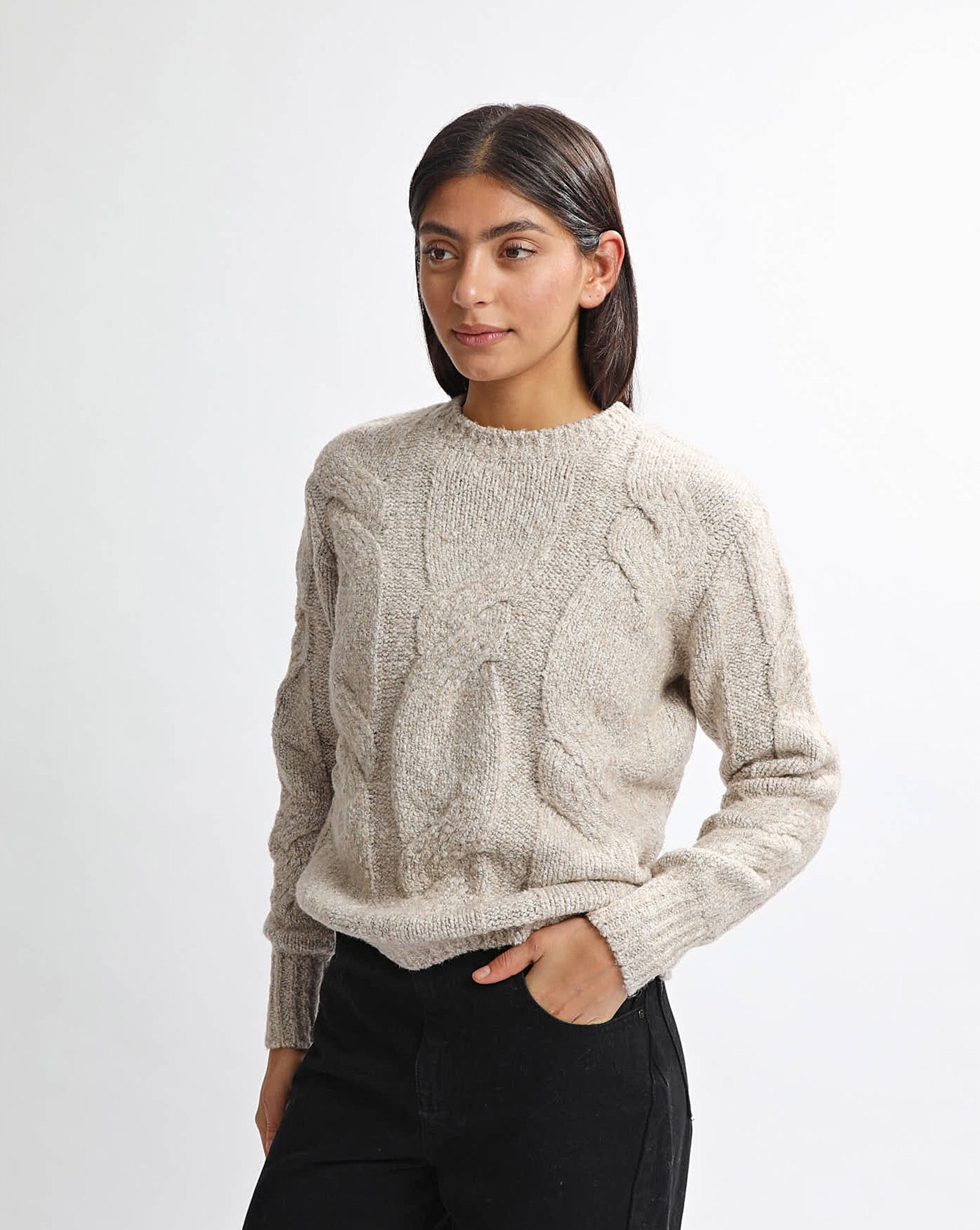 Bambi Knit Jumper Beige