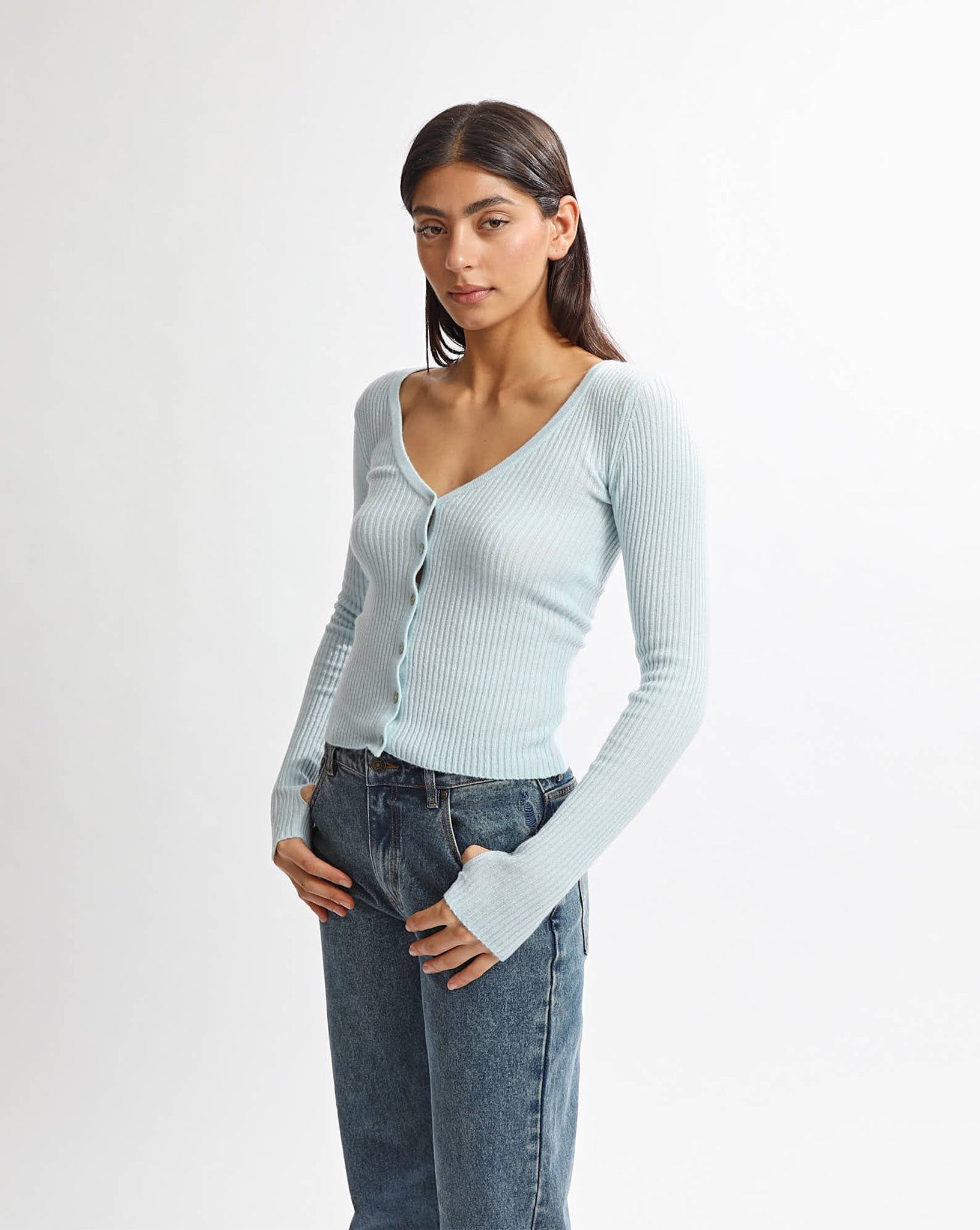 Esme Knit Long Sleeve Blue