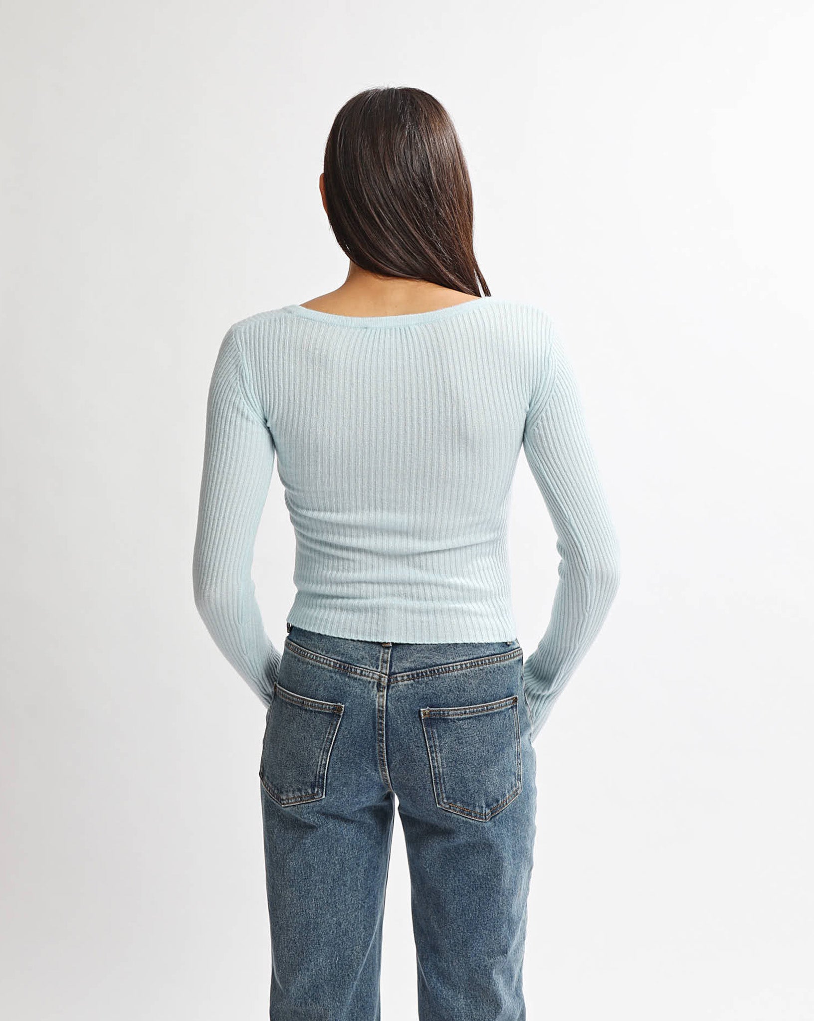 Esme Knit Long Sleeve Blue