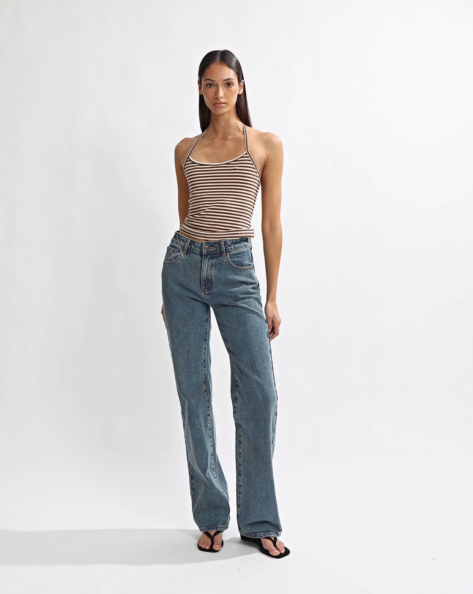 Milan Halter Tank Coffee/Cream