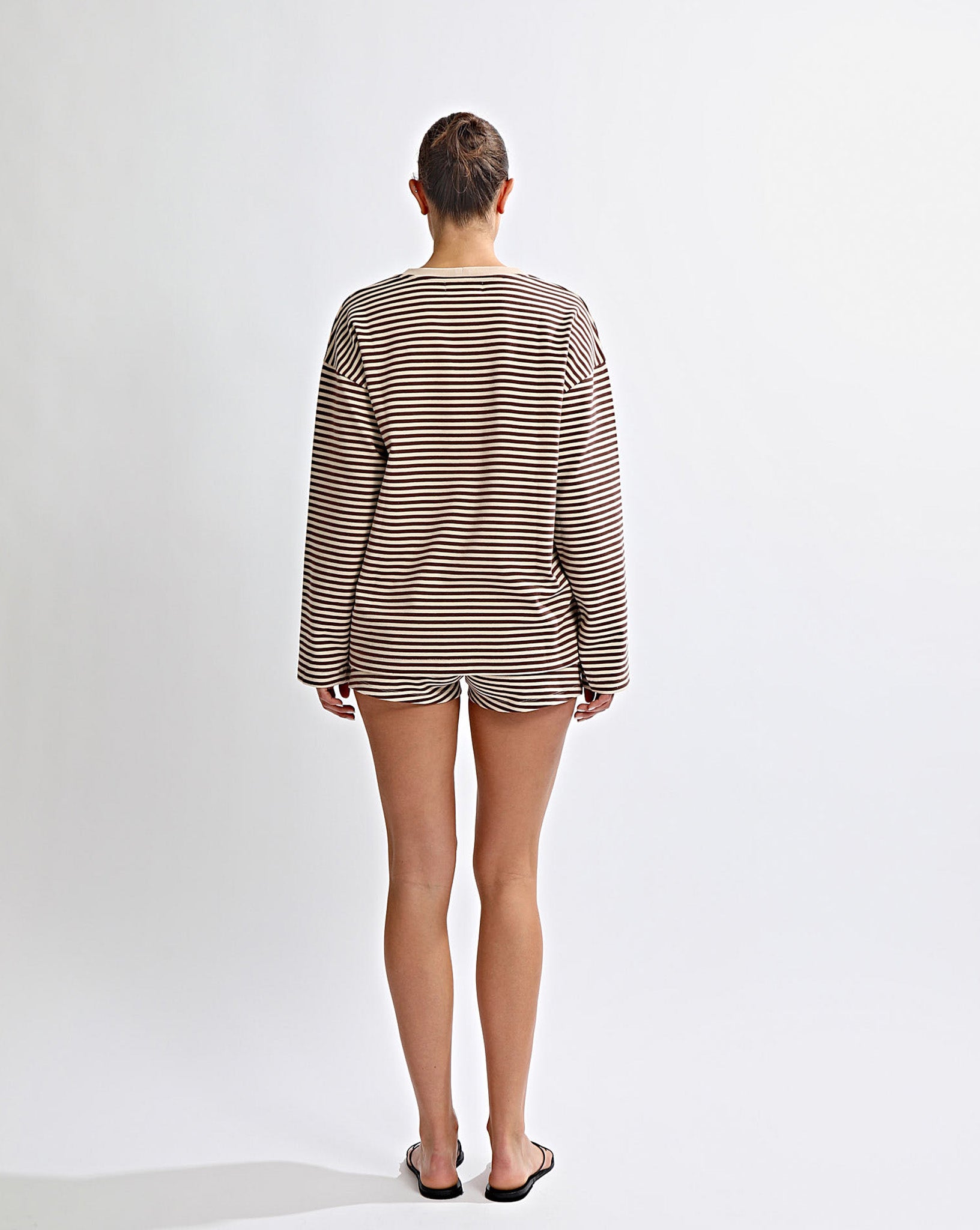 Milan Long Sleeve Top Coffee/Cream