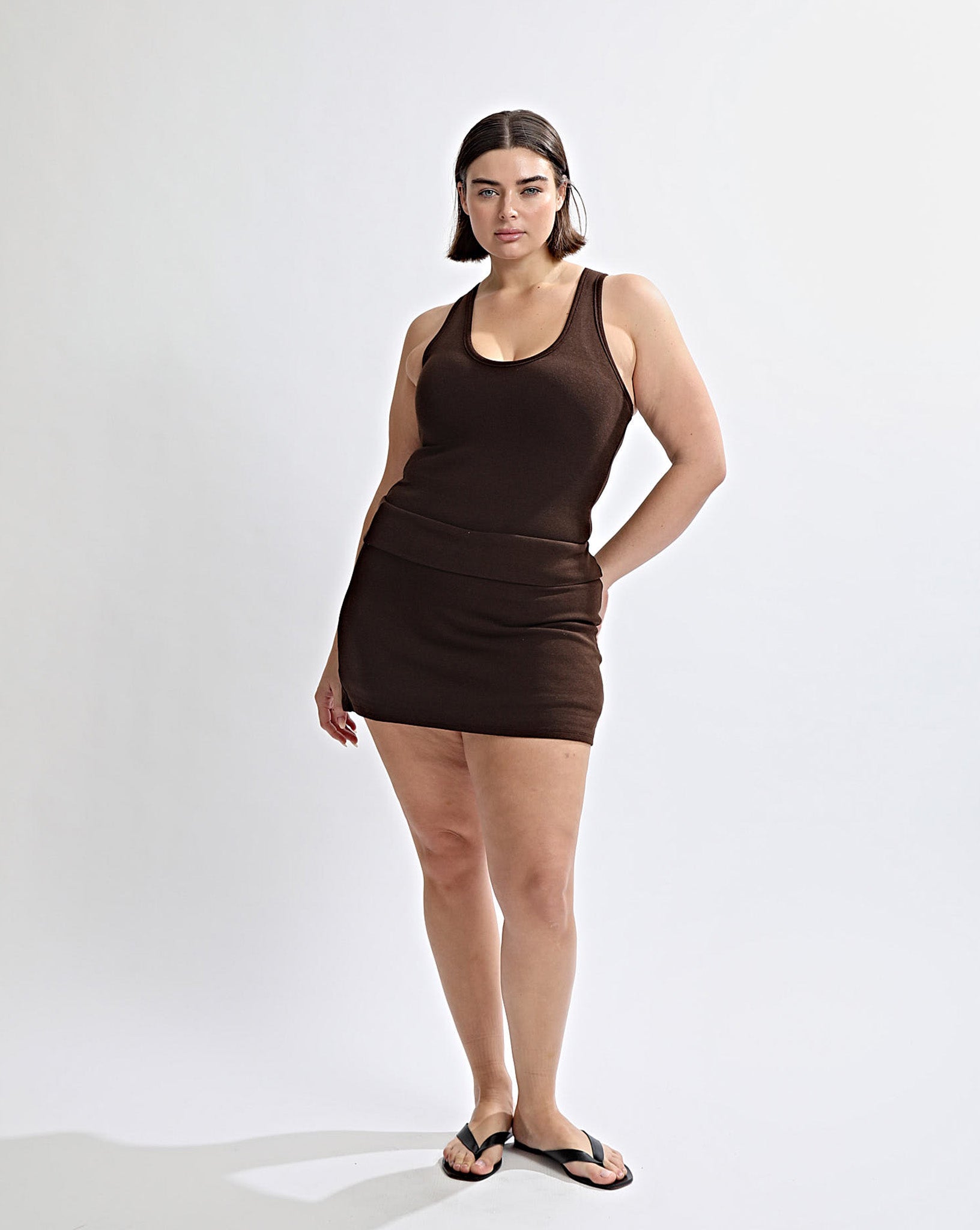 Amelia Mini Skirt Brown