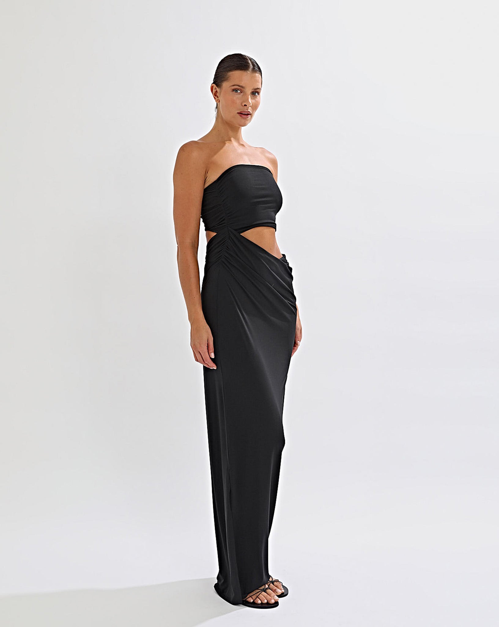 Kylie Maxi Dress Black One Mile The Label Kylie Maxi Dress Black One Mile The Label