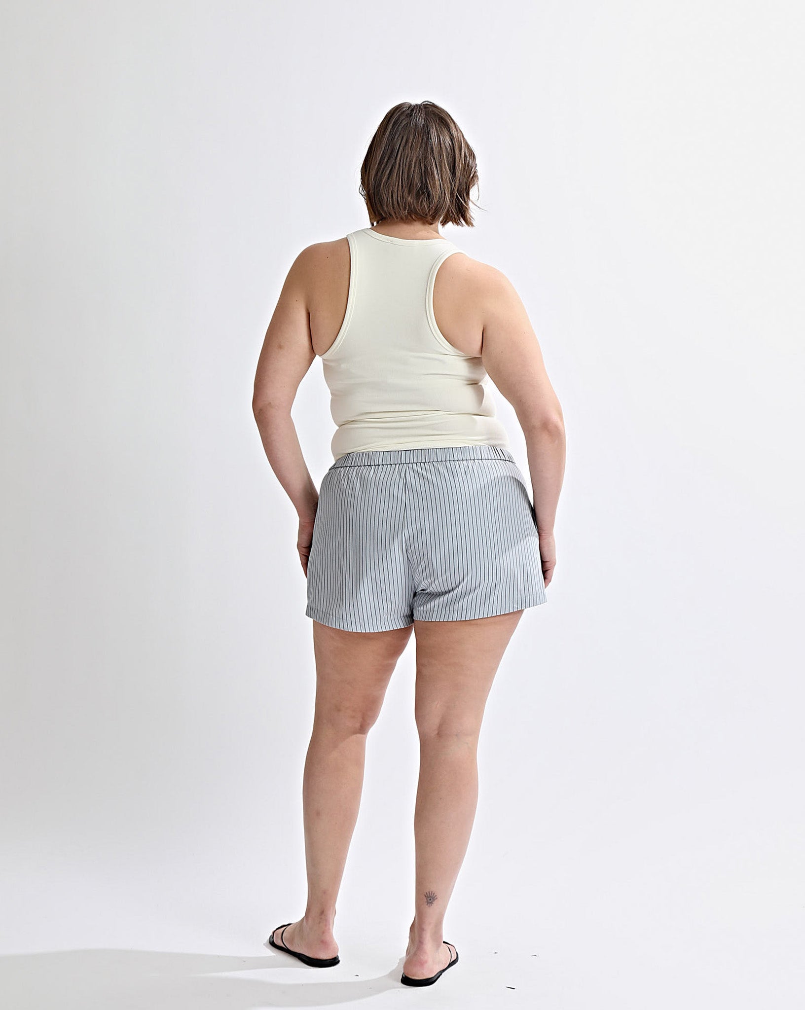 Rowan Shorts Grey Stripe