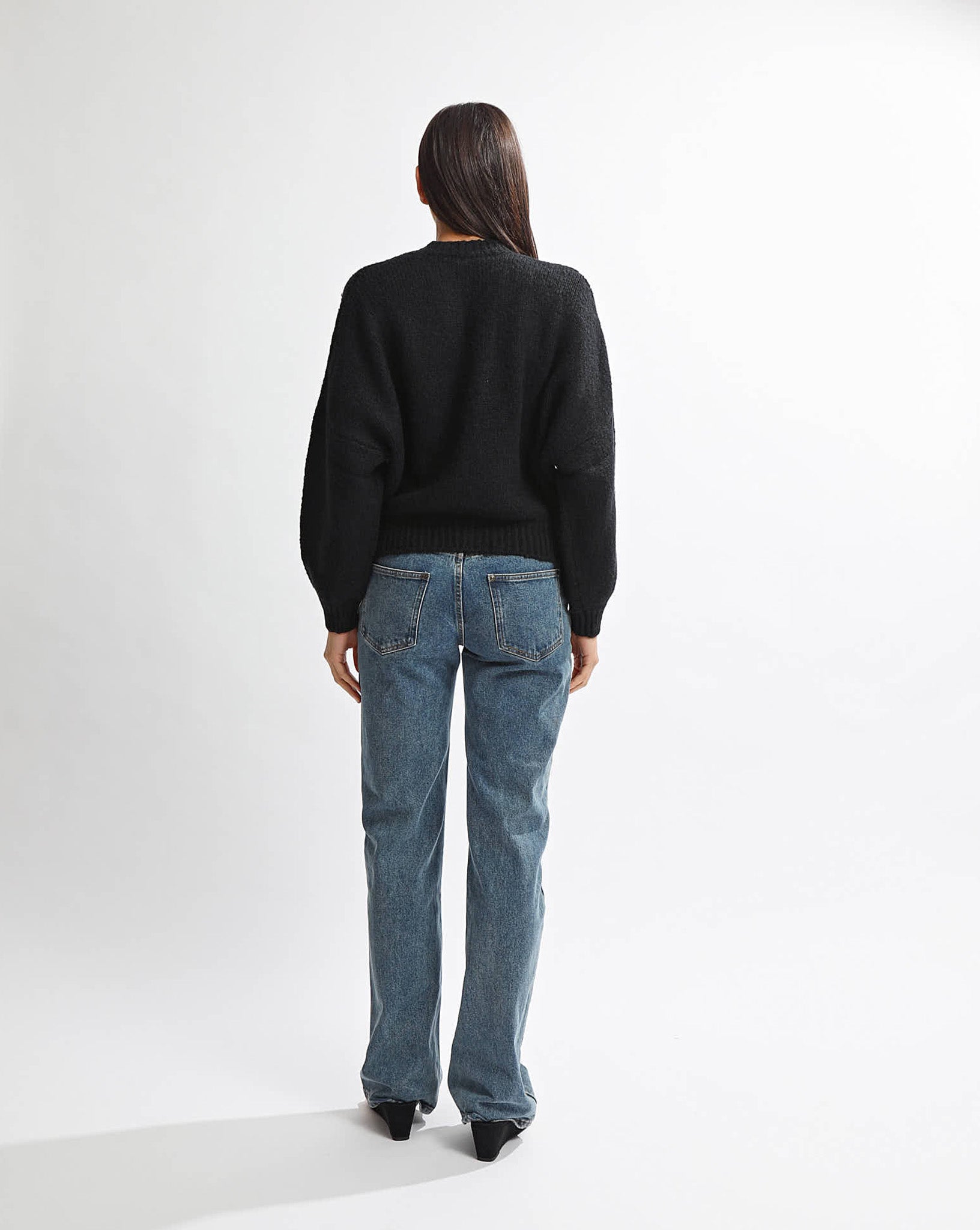 Elliot Knit Zip Jumper Black