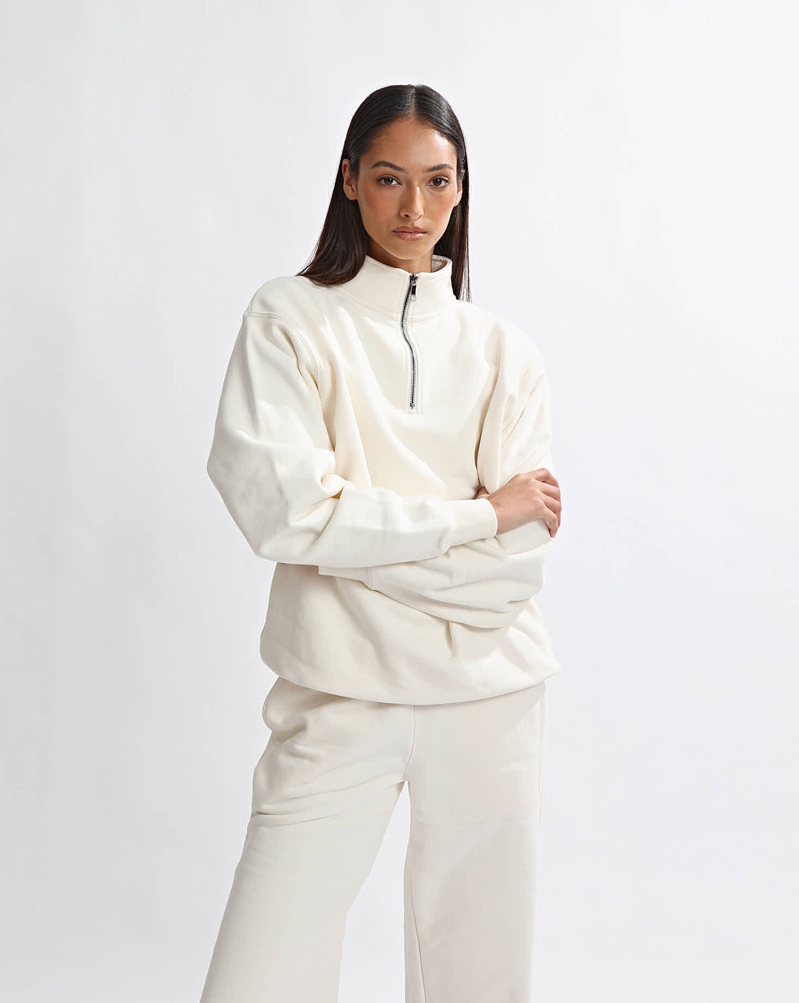 Alfie Zip Jumper Cream