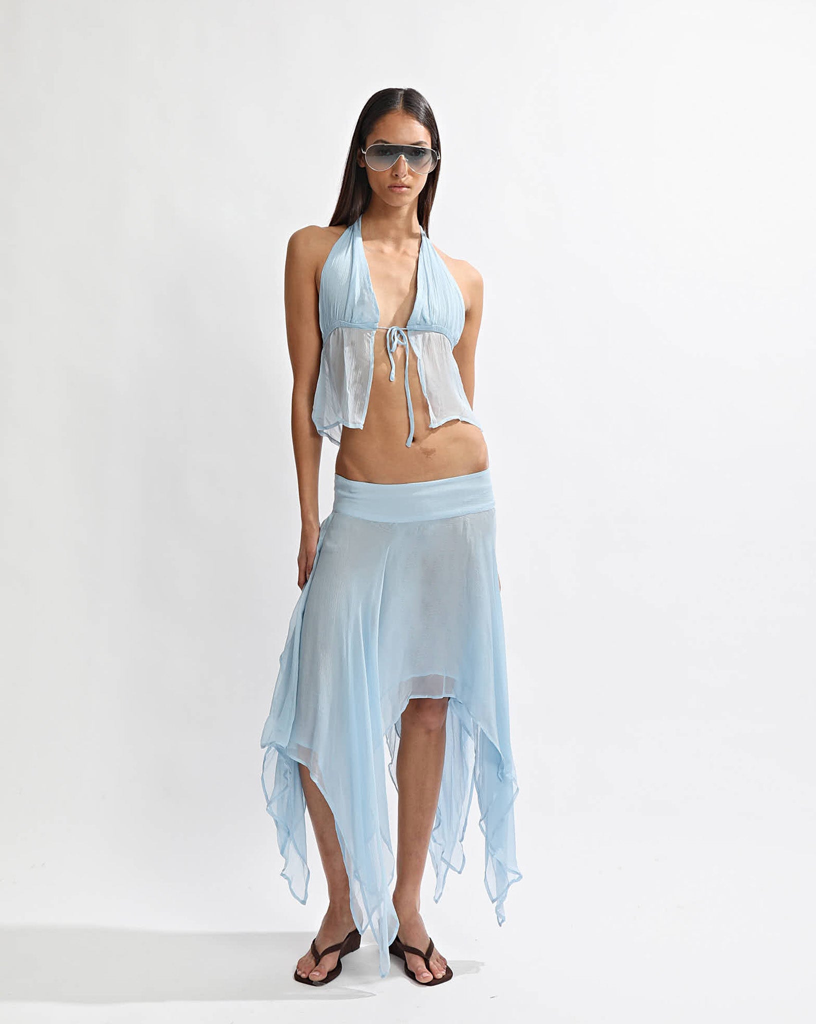 Suri Midi Skirt Light Blue