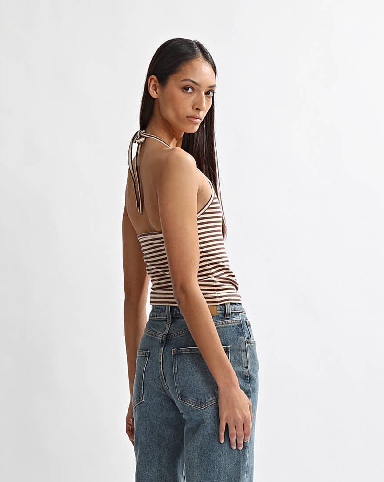 Milan Halter Tank Coffee/Cream