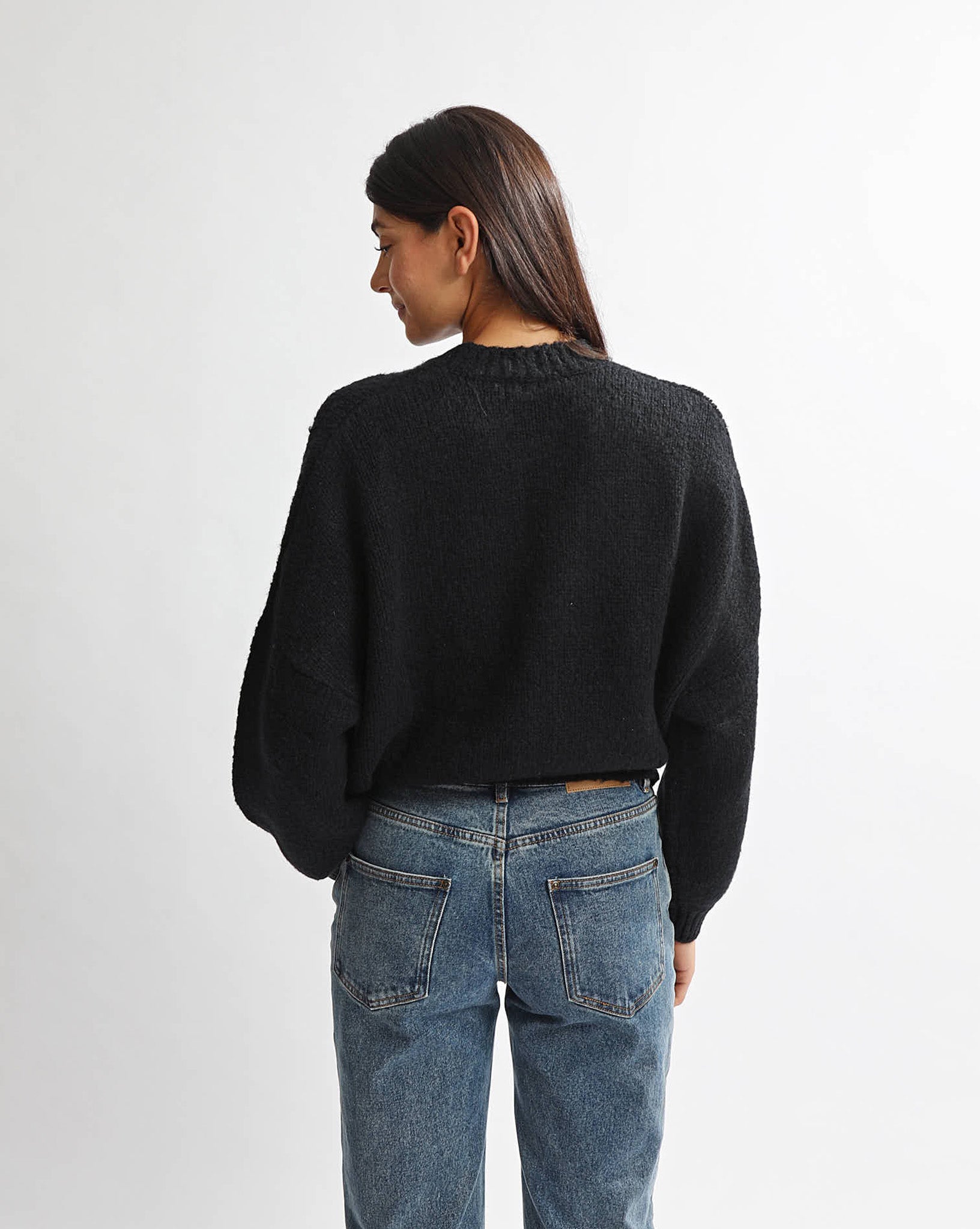 Elliot Knit Zip Jumper Black