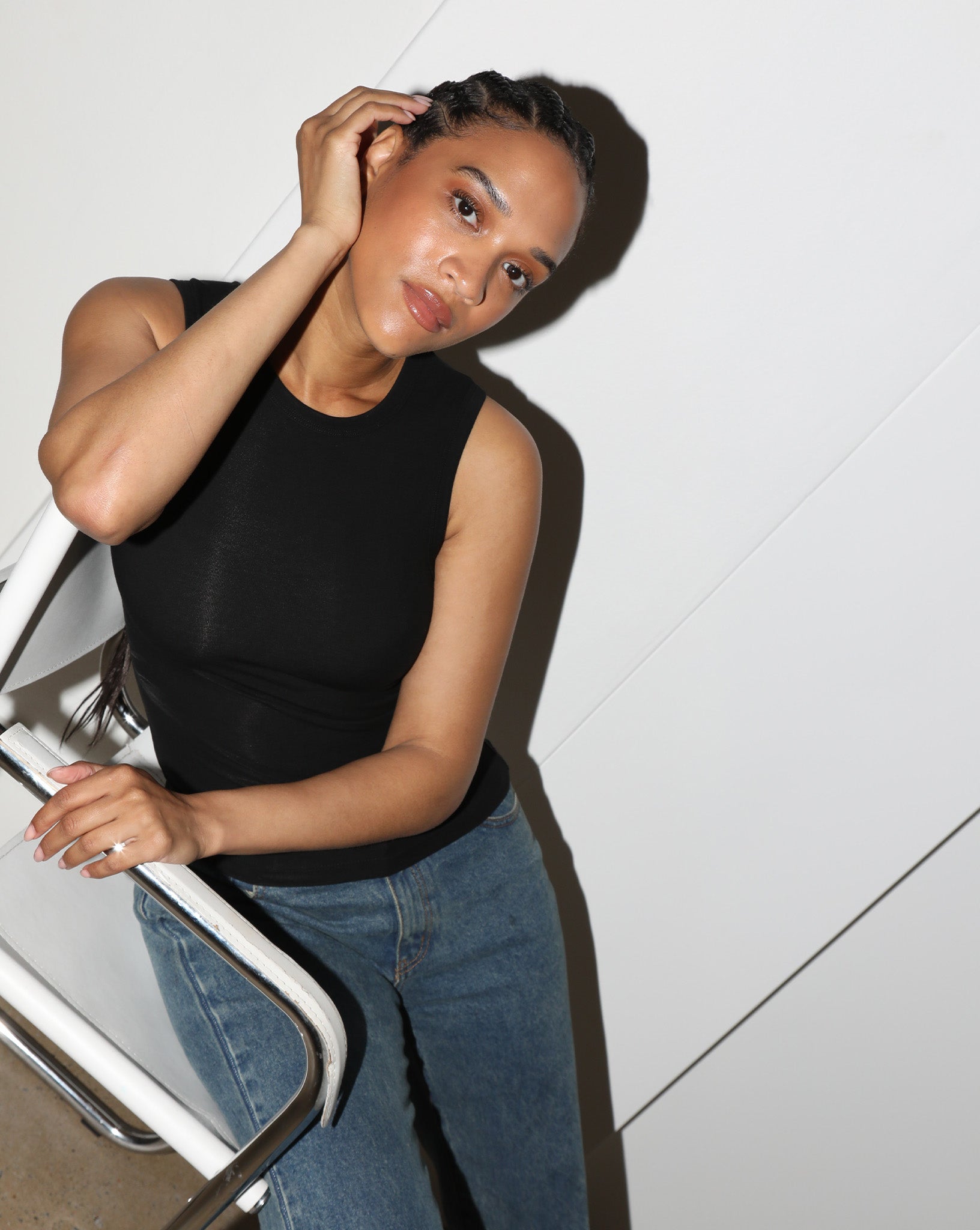 Kai Sleeveless Tee Black