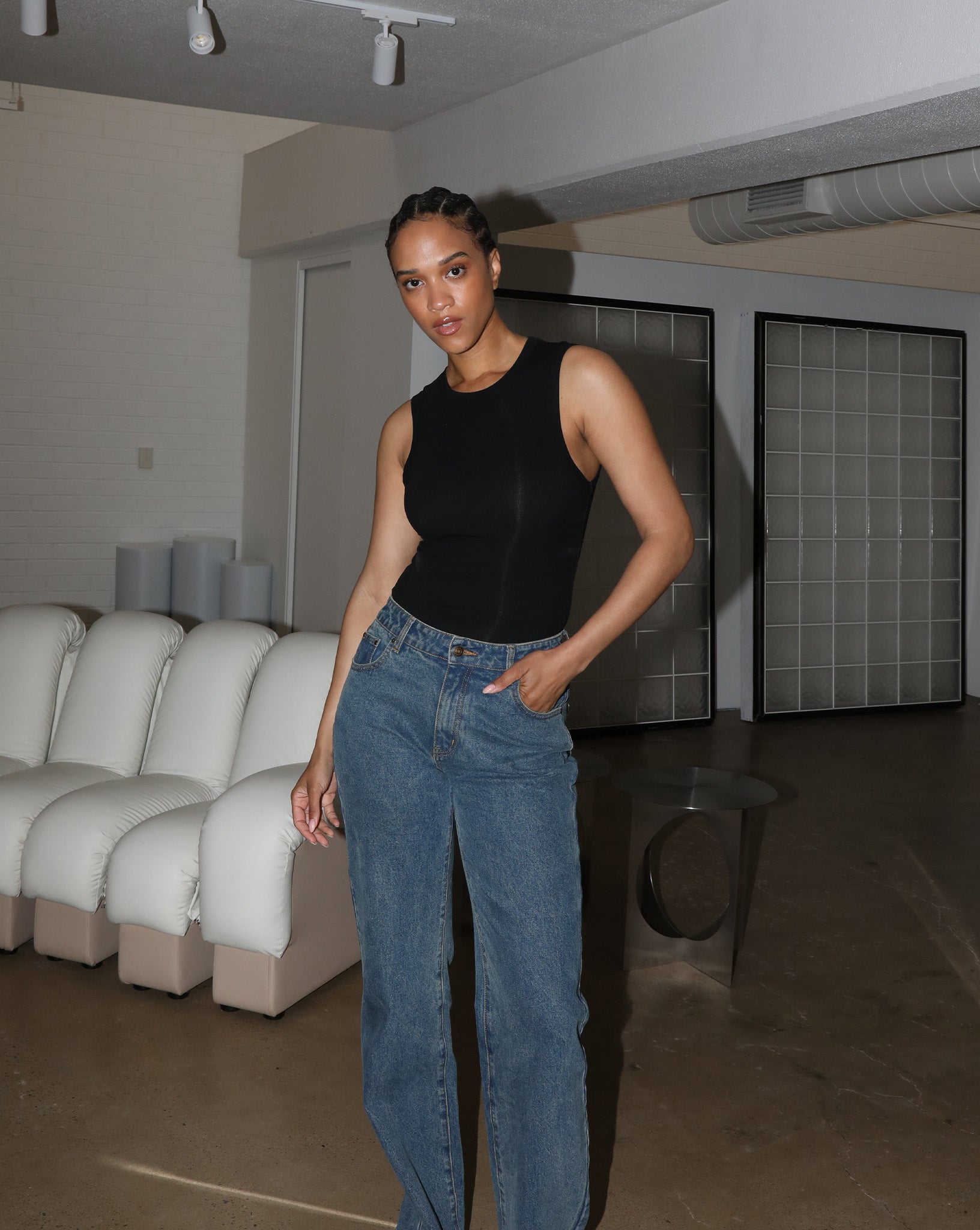 Layton Jeans Classic Blue Cropped