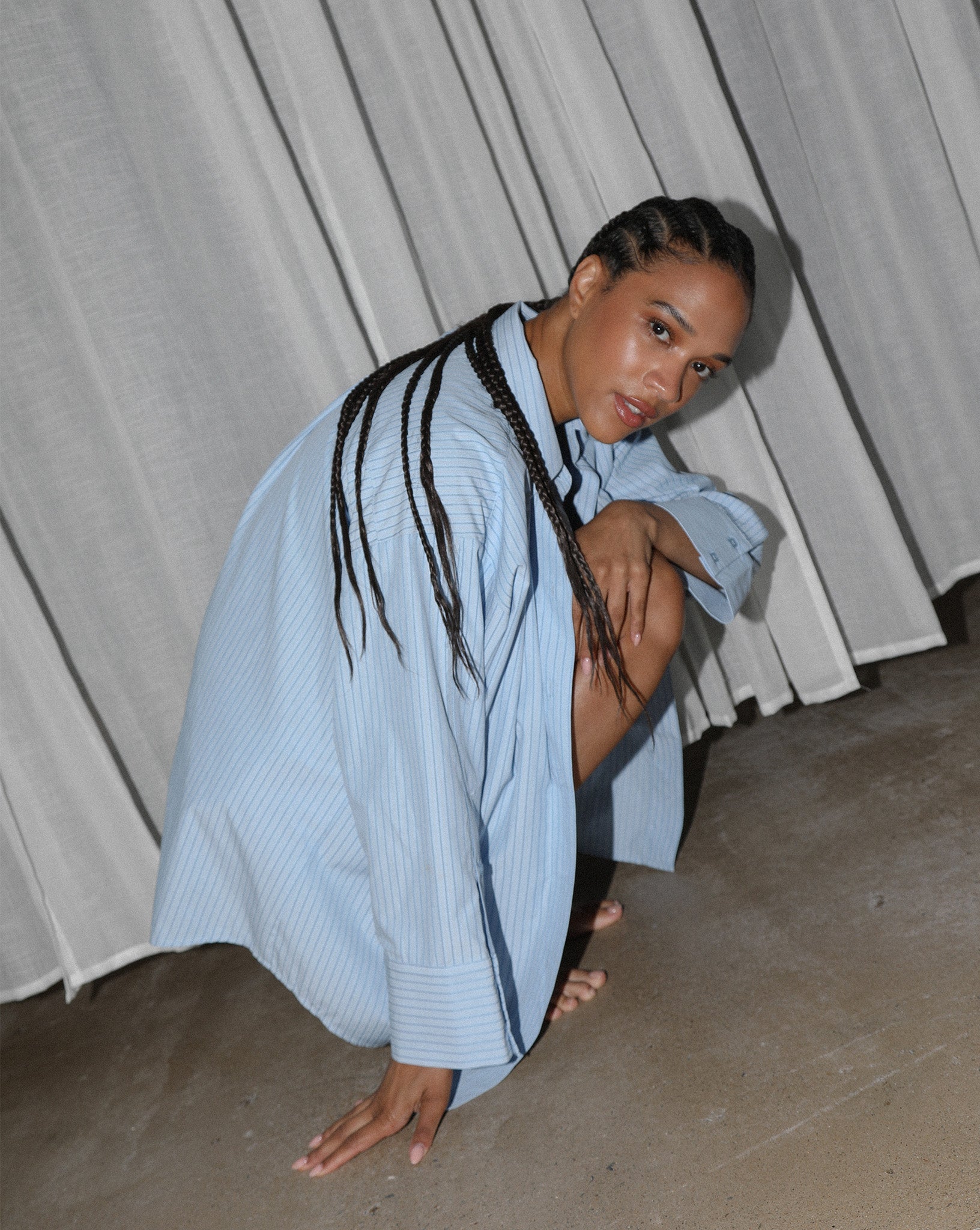 Rowan Shirt Blue Stripe