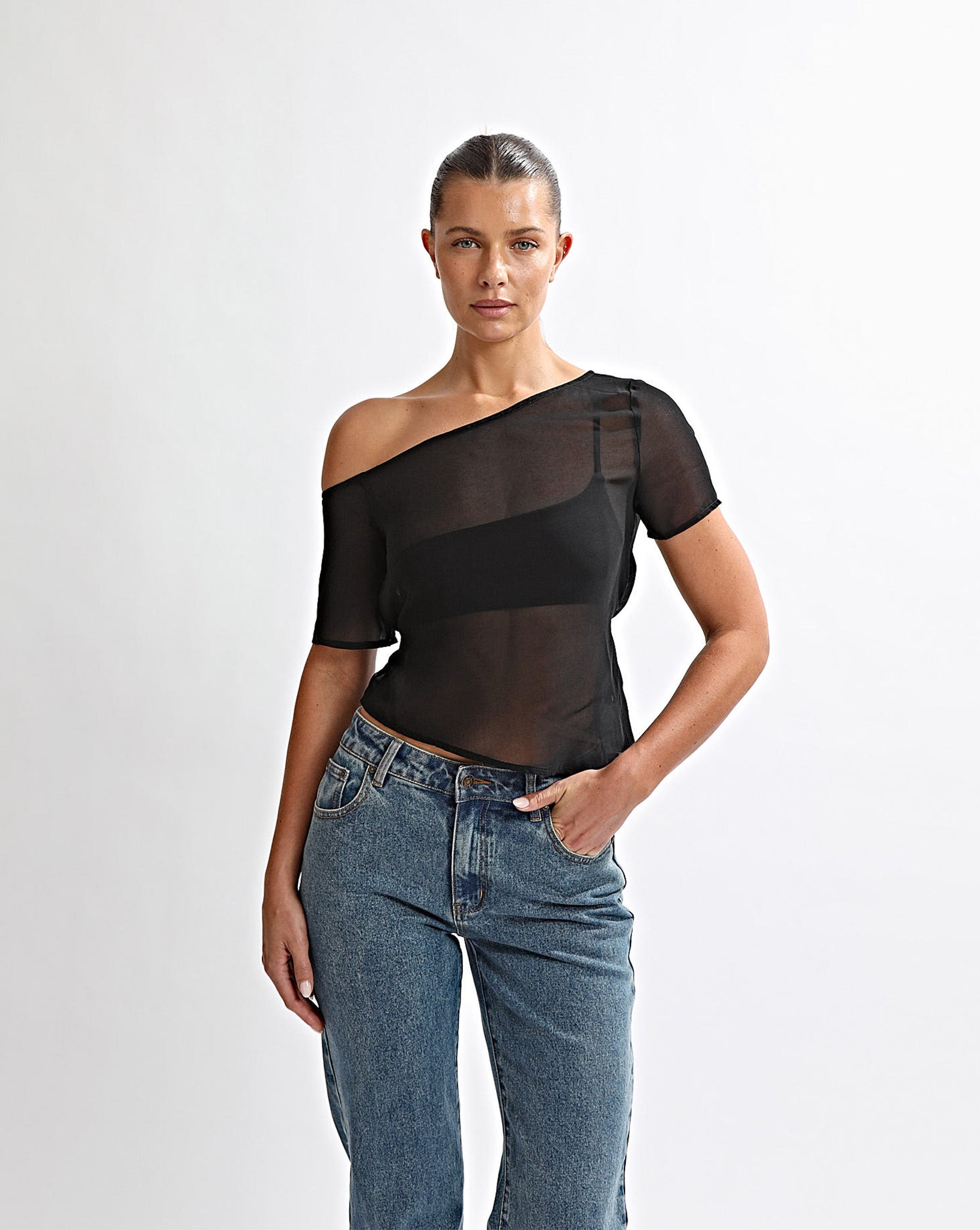 Josephine Off Shoulder Top Black
