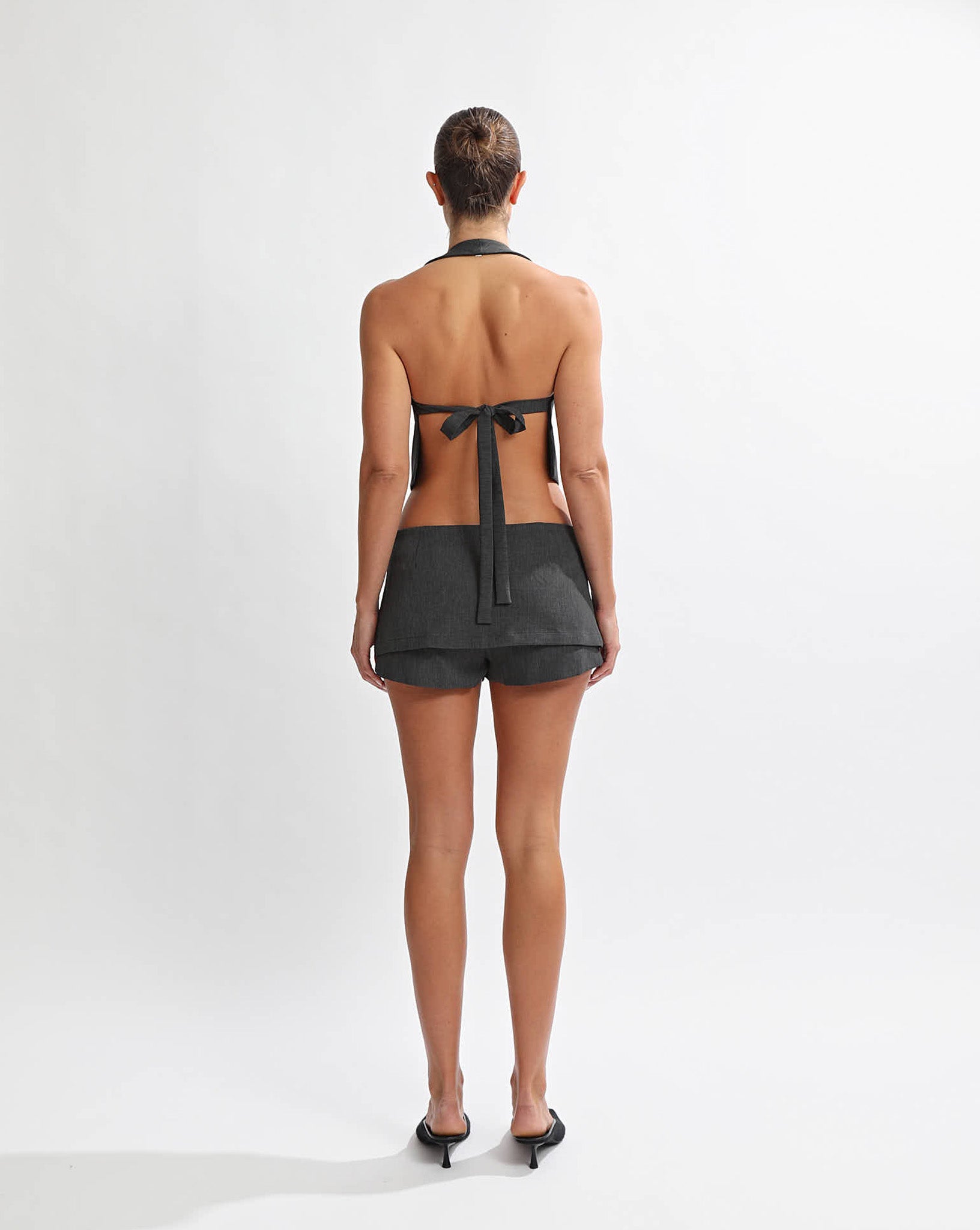 Tori Halter Top Dark Grey