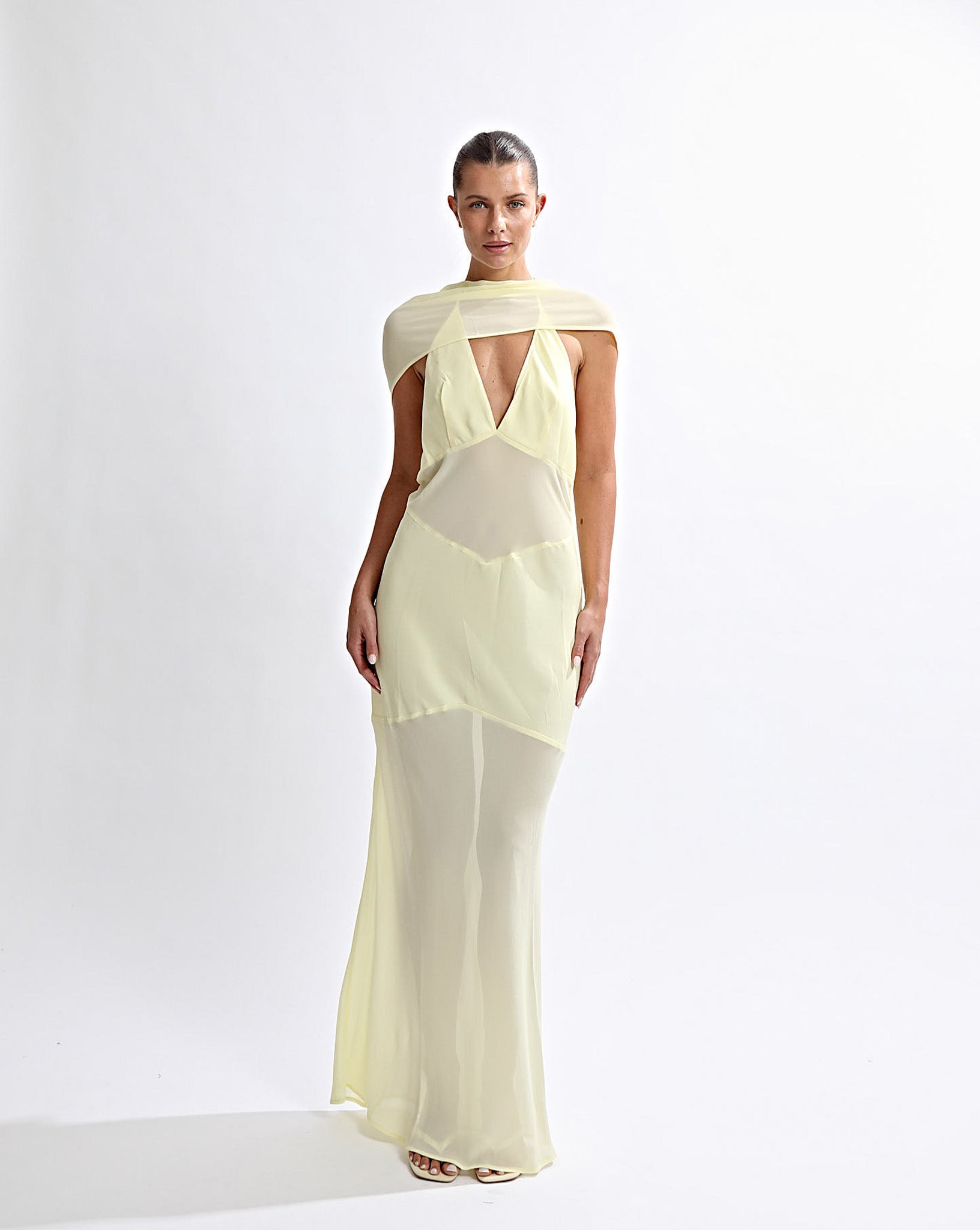 Eryn Maxi Dress Pale Yellow