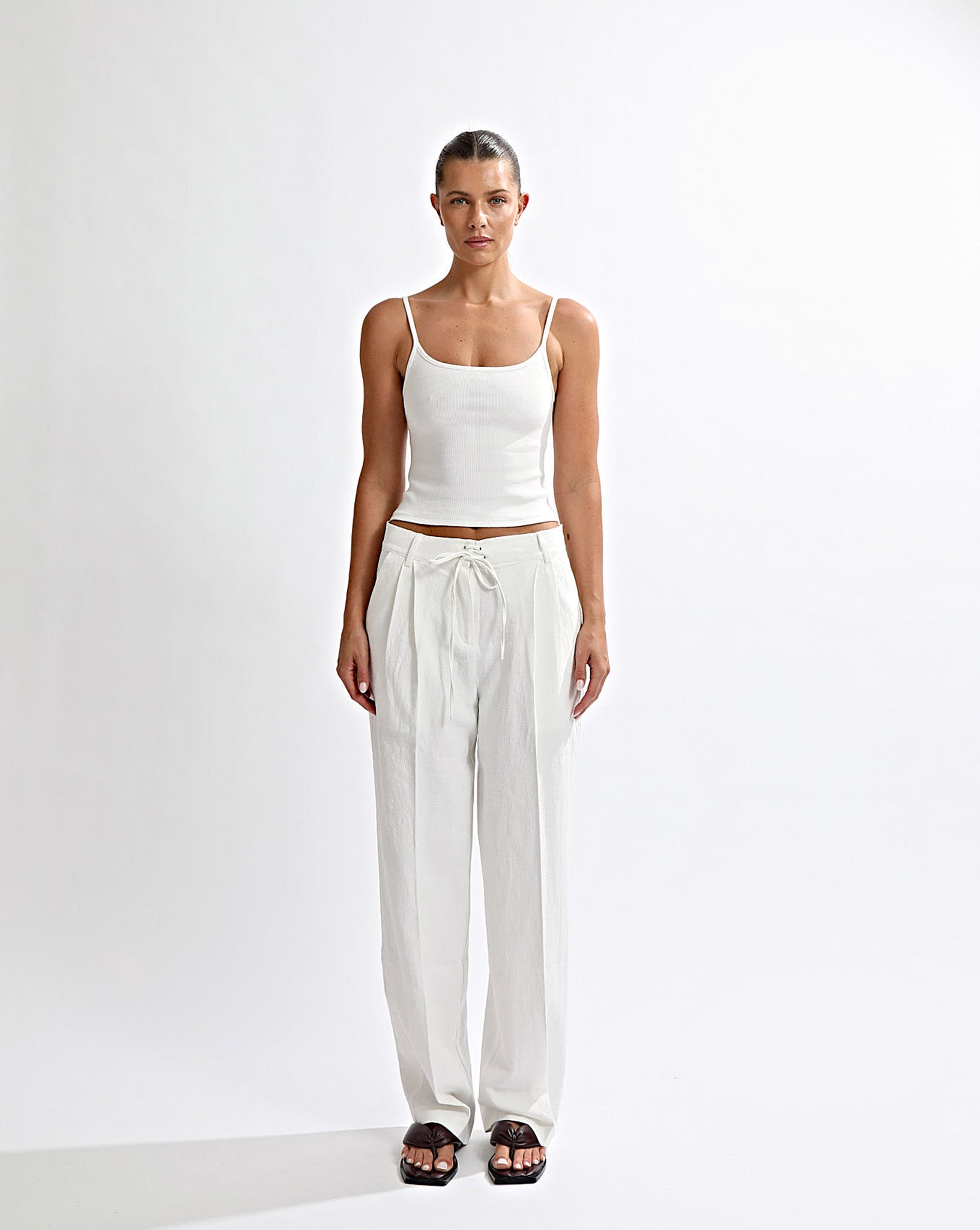 Helena Trousers Off White Regular/Tall