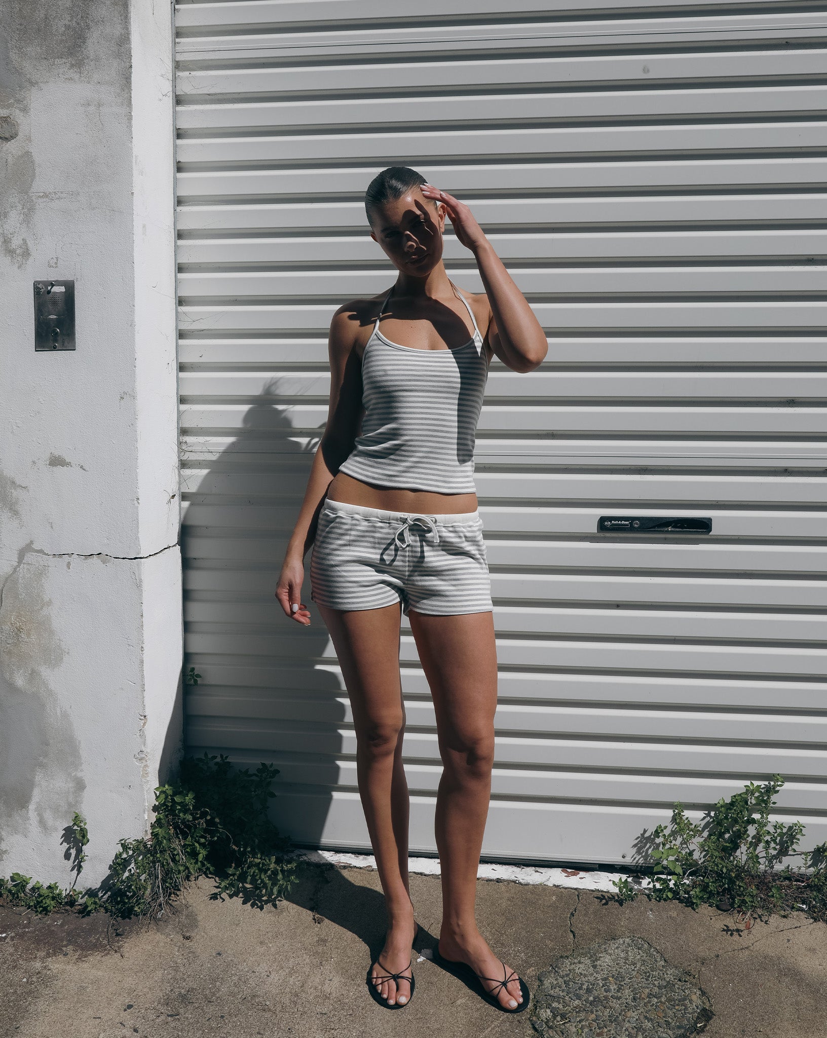 Milan Shorts Grey/White