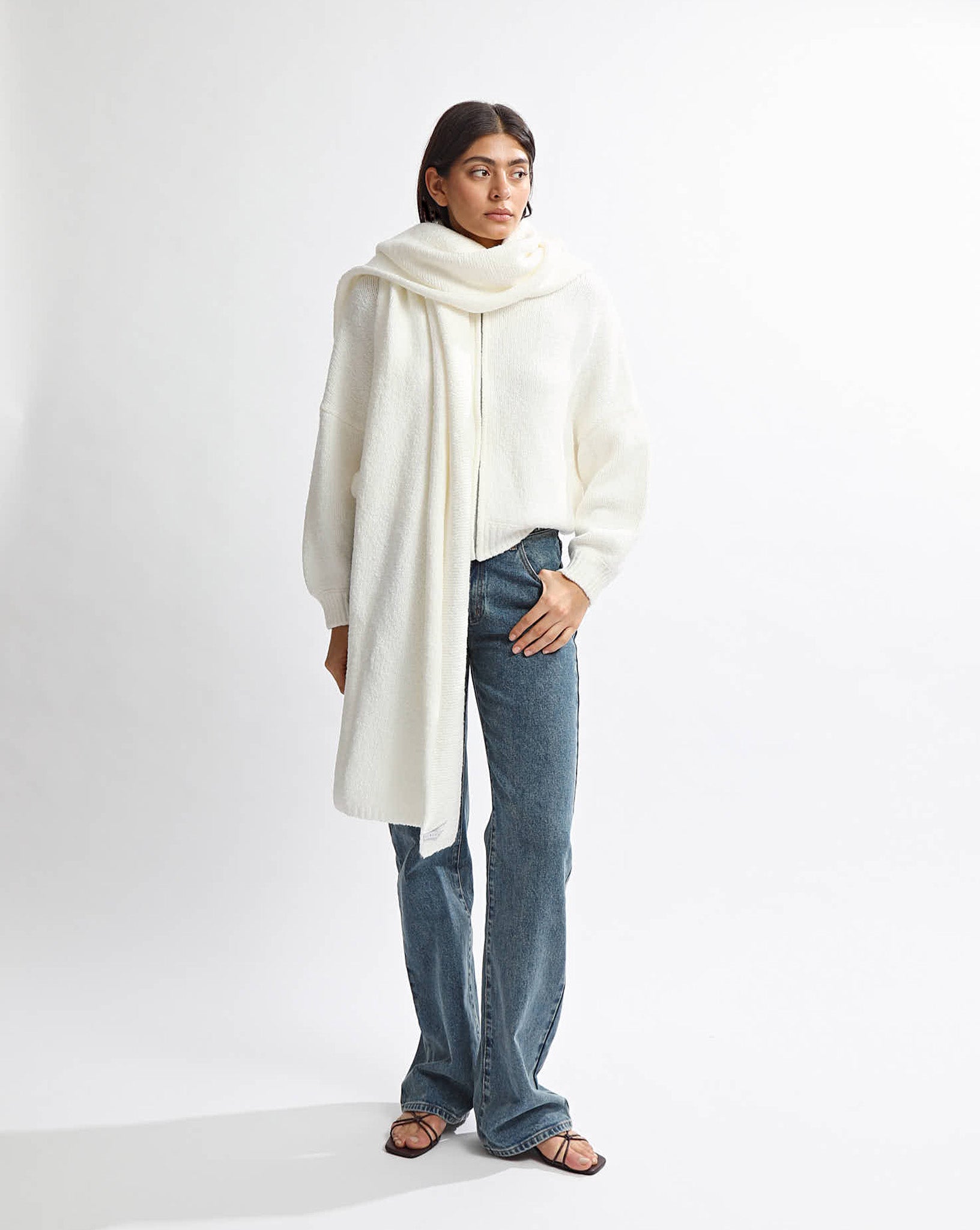 Elliot Knit Zip Jumper Cream