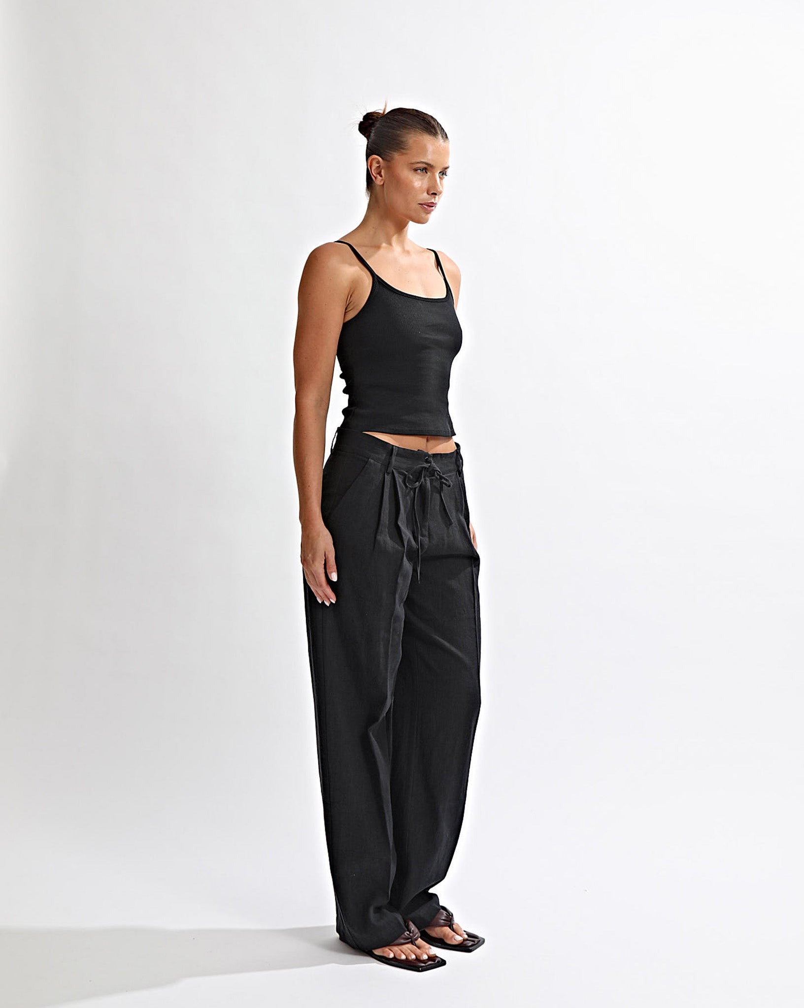 Helena Trousers Black Cropped