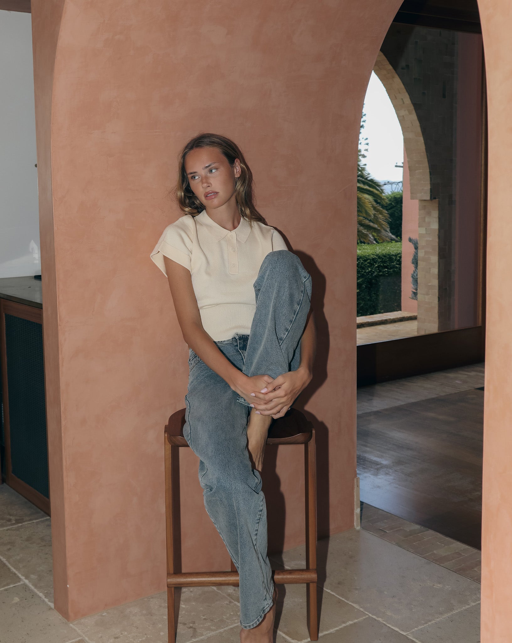 Blaire Knit Top Custard