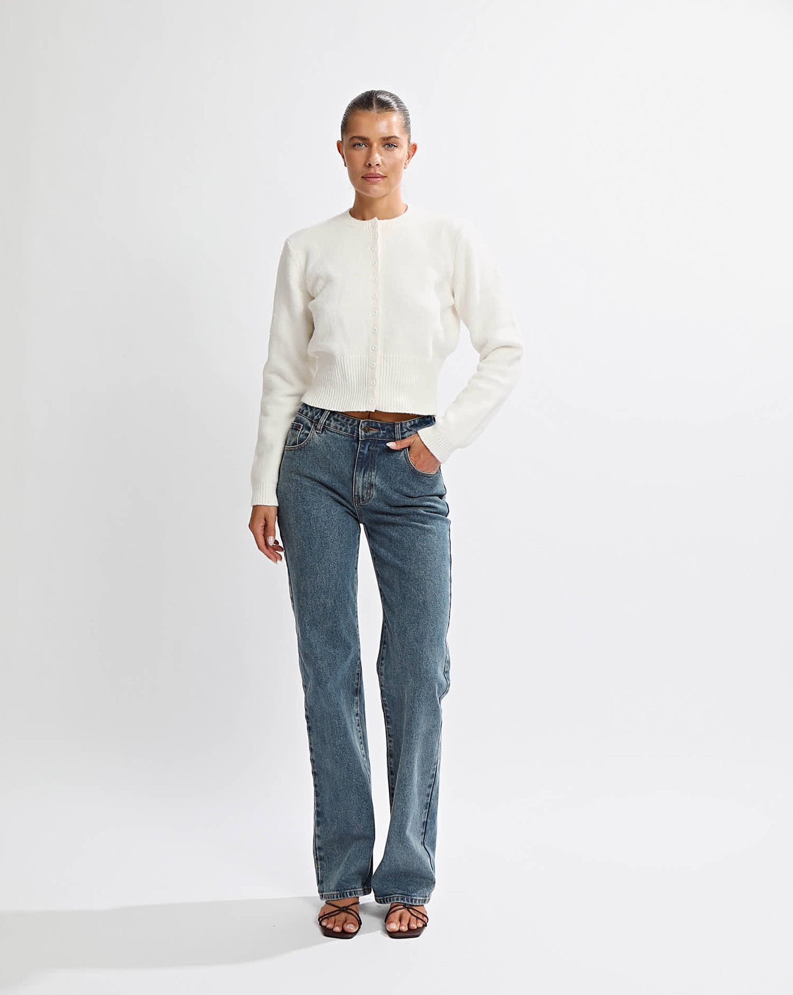 Portia Knit Cardigan Cream