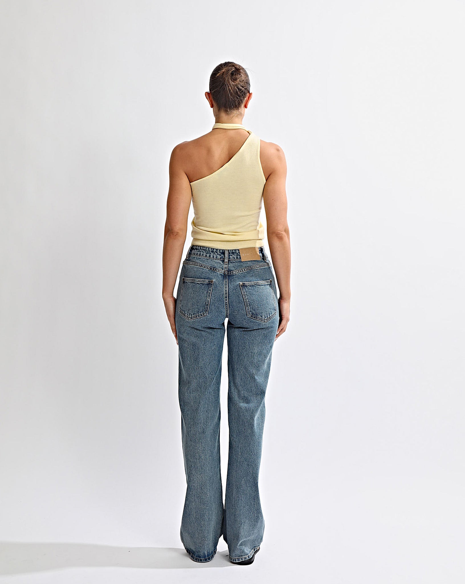 Carrie One Shoulder Top Yellow