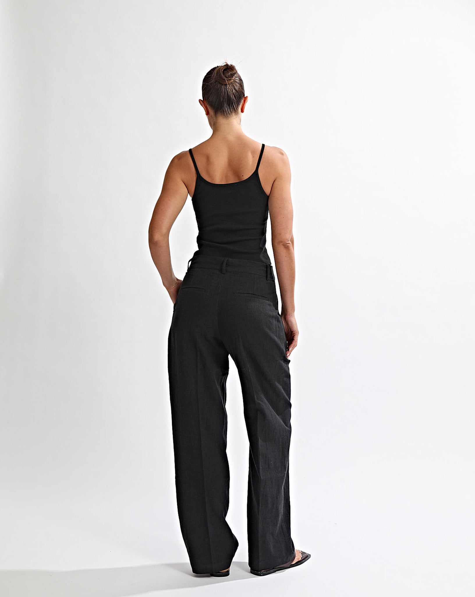 Helena Trousers Black Cropped