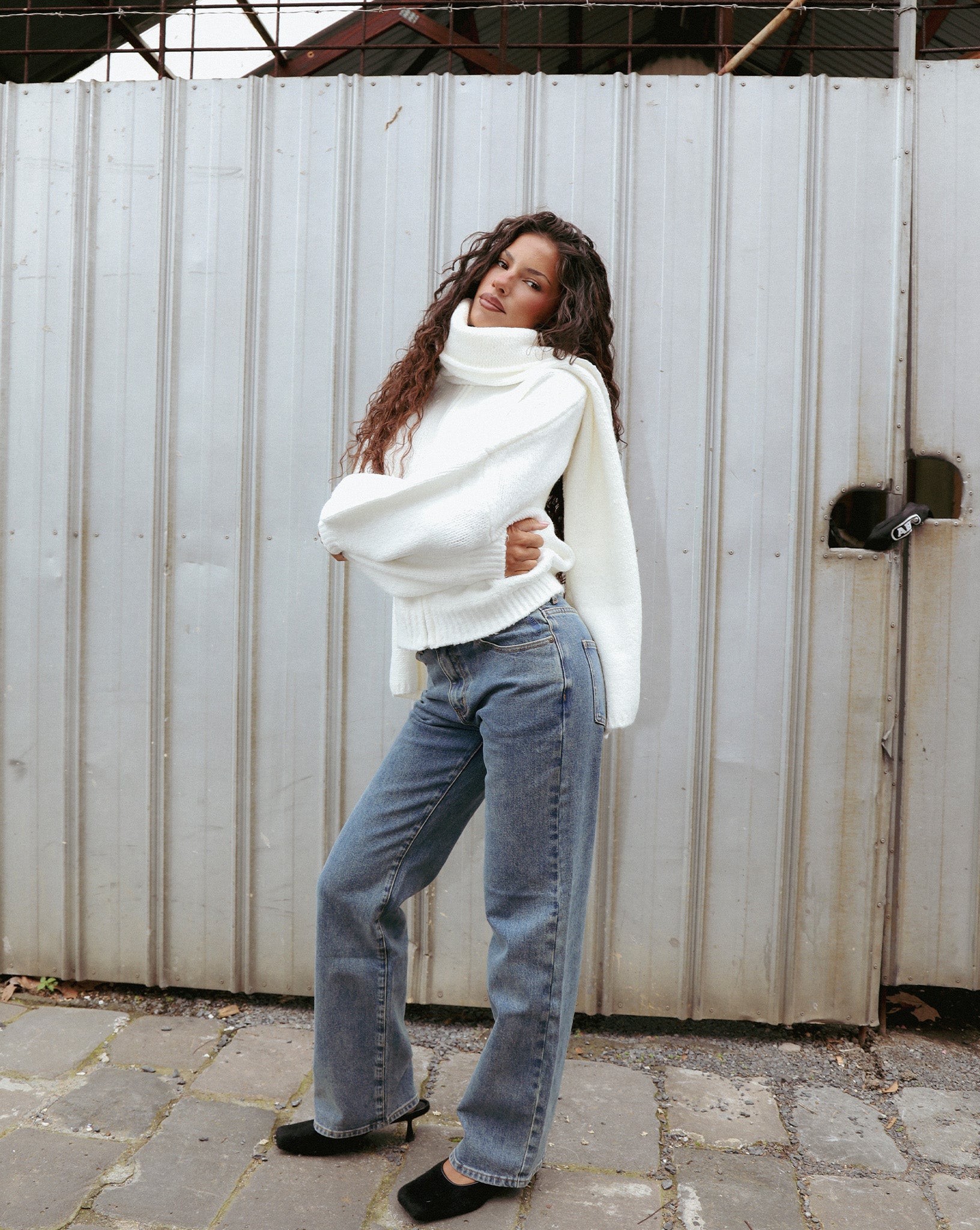 Elliot Knit Zip Jumper Cream