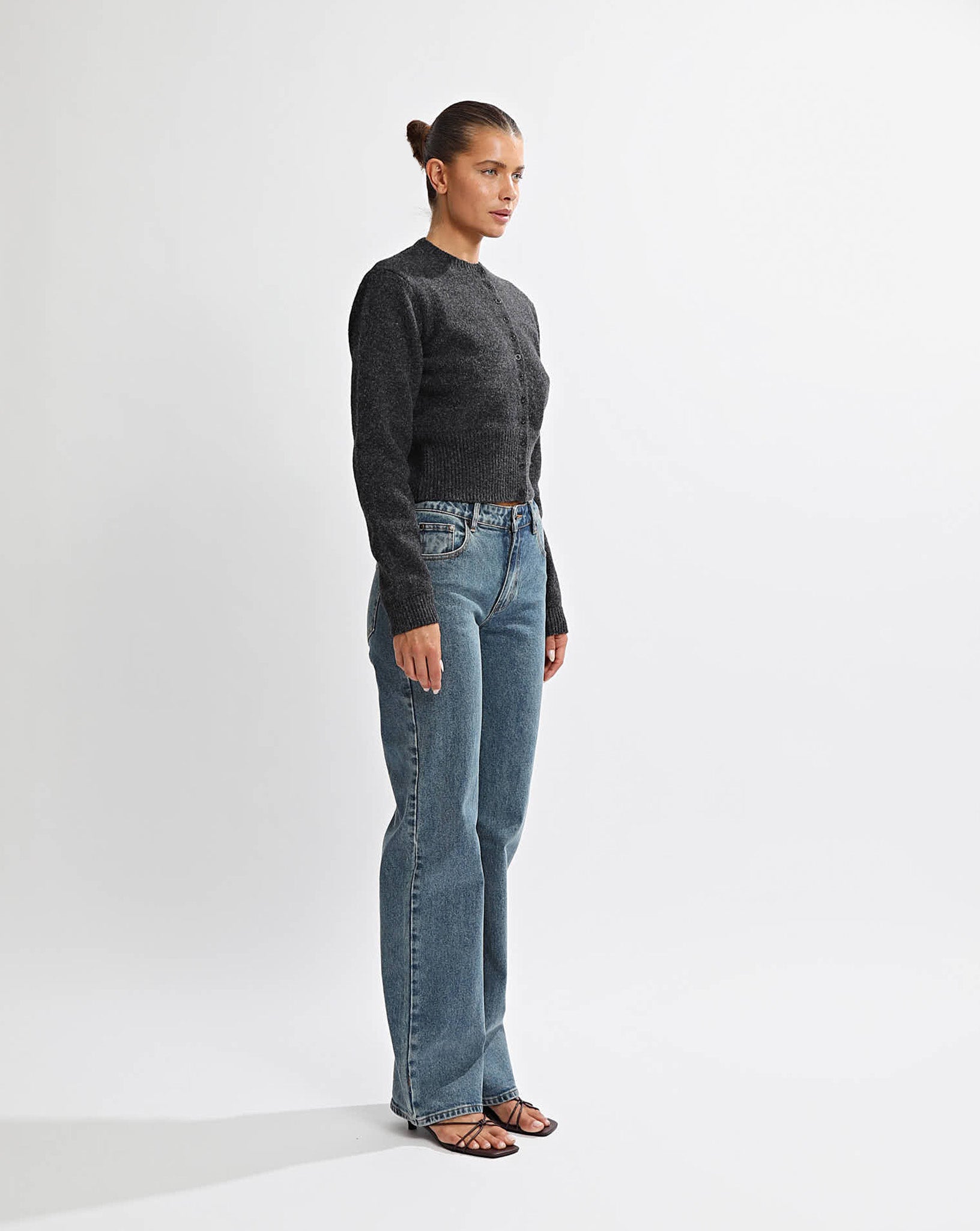 Portia Knit Cardigan Charcoal