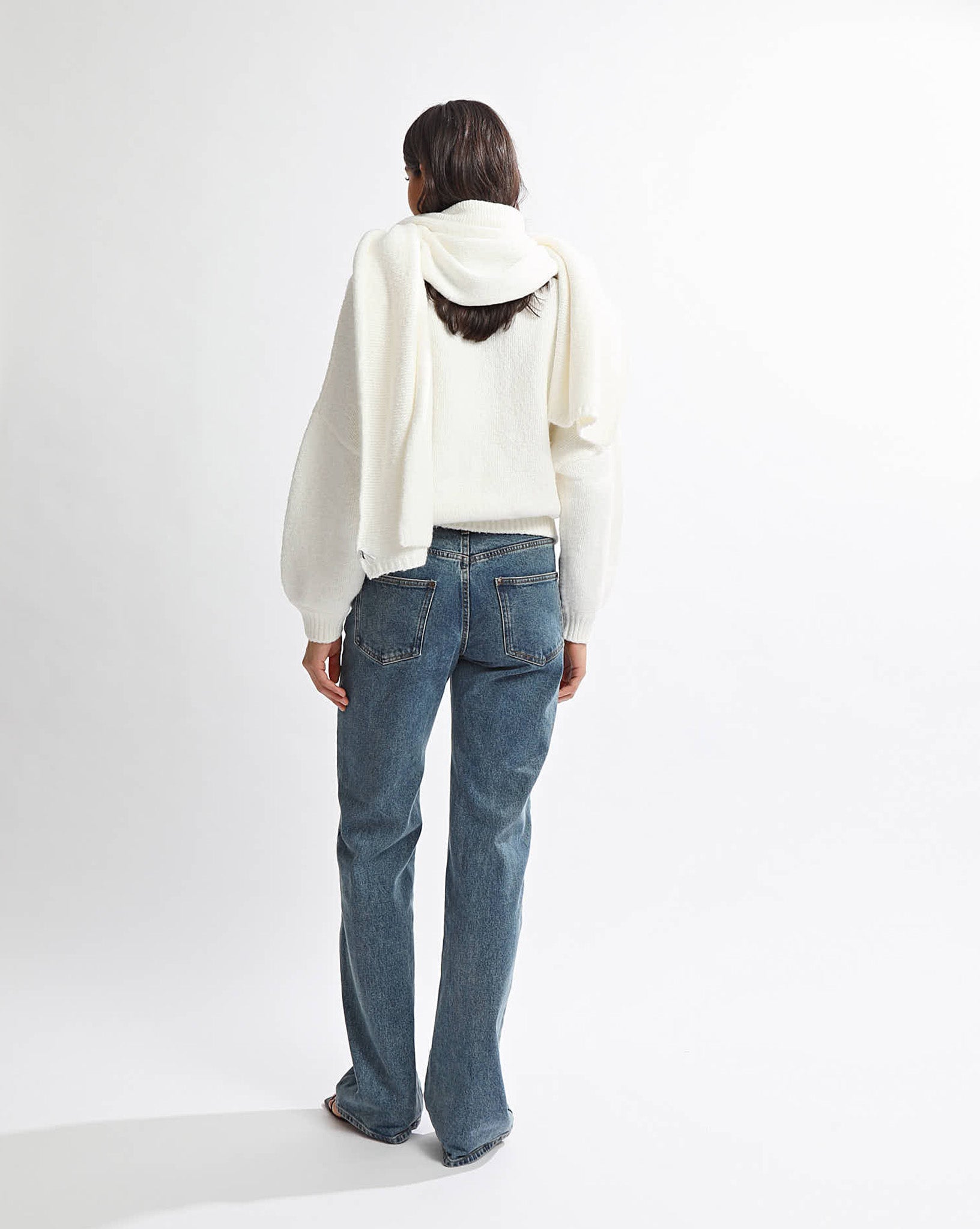 Elliot Knit Scarf Cream