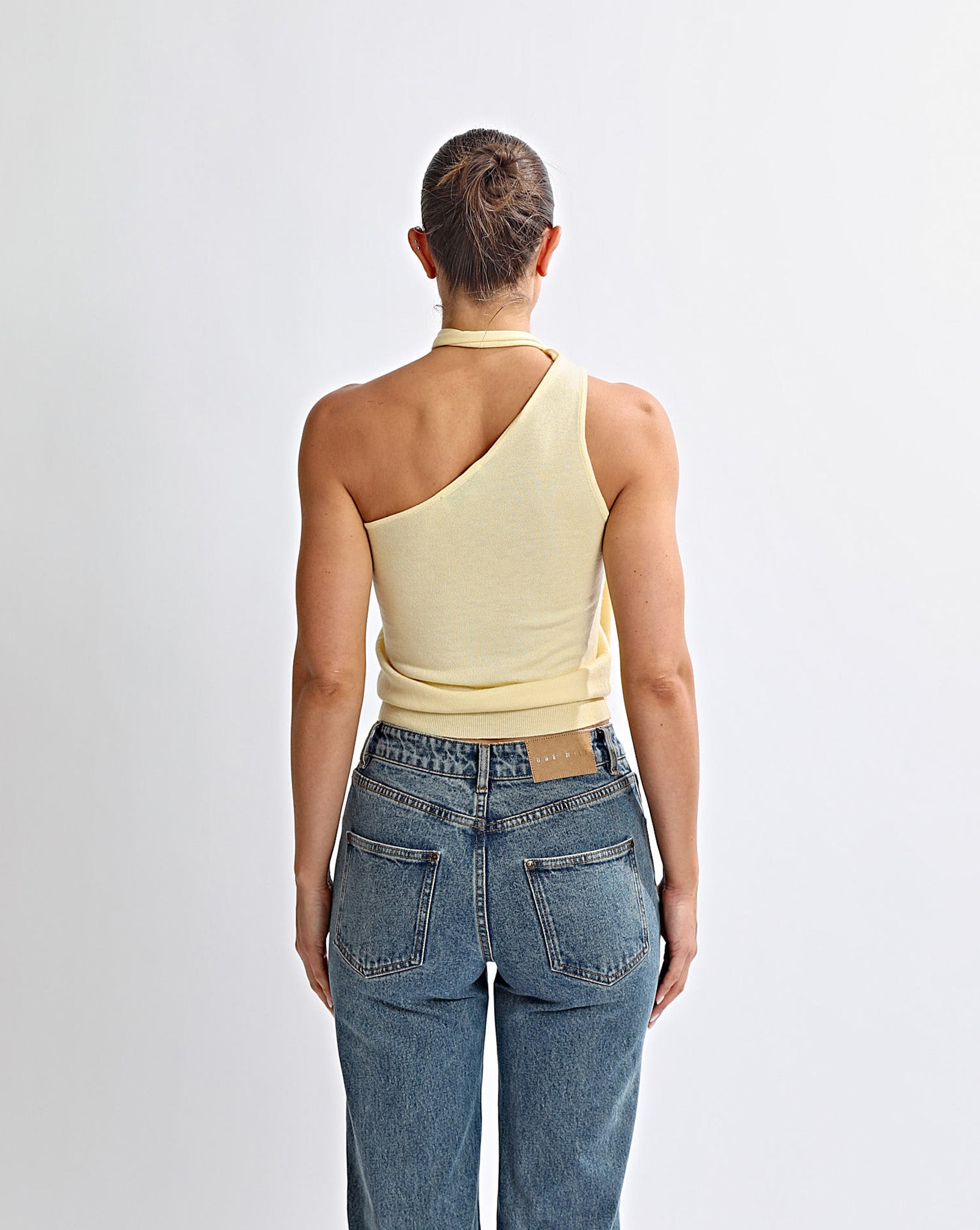 Carrie One Shoulder Top Yellow