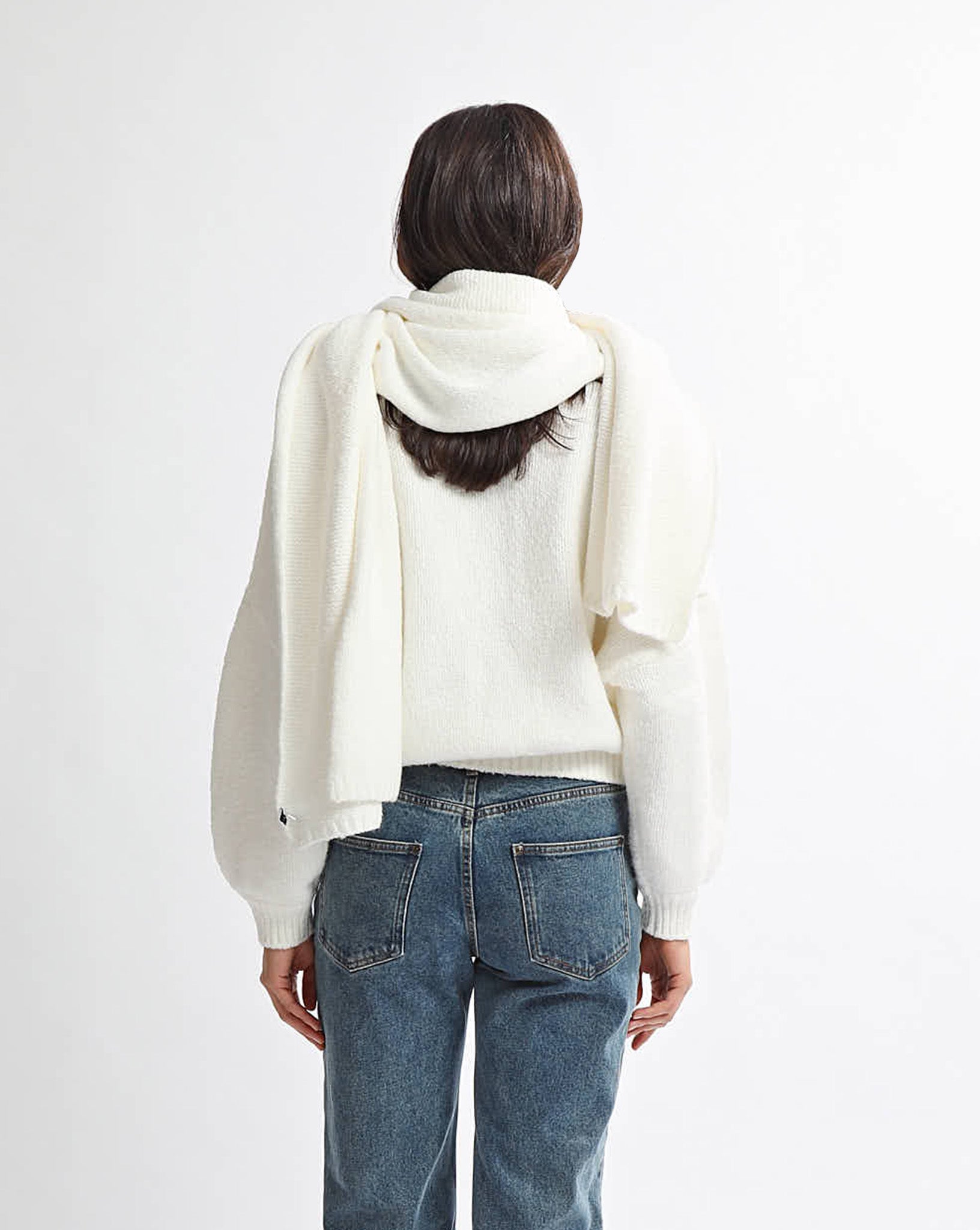 Elliot Knit Scarf Cream