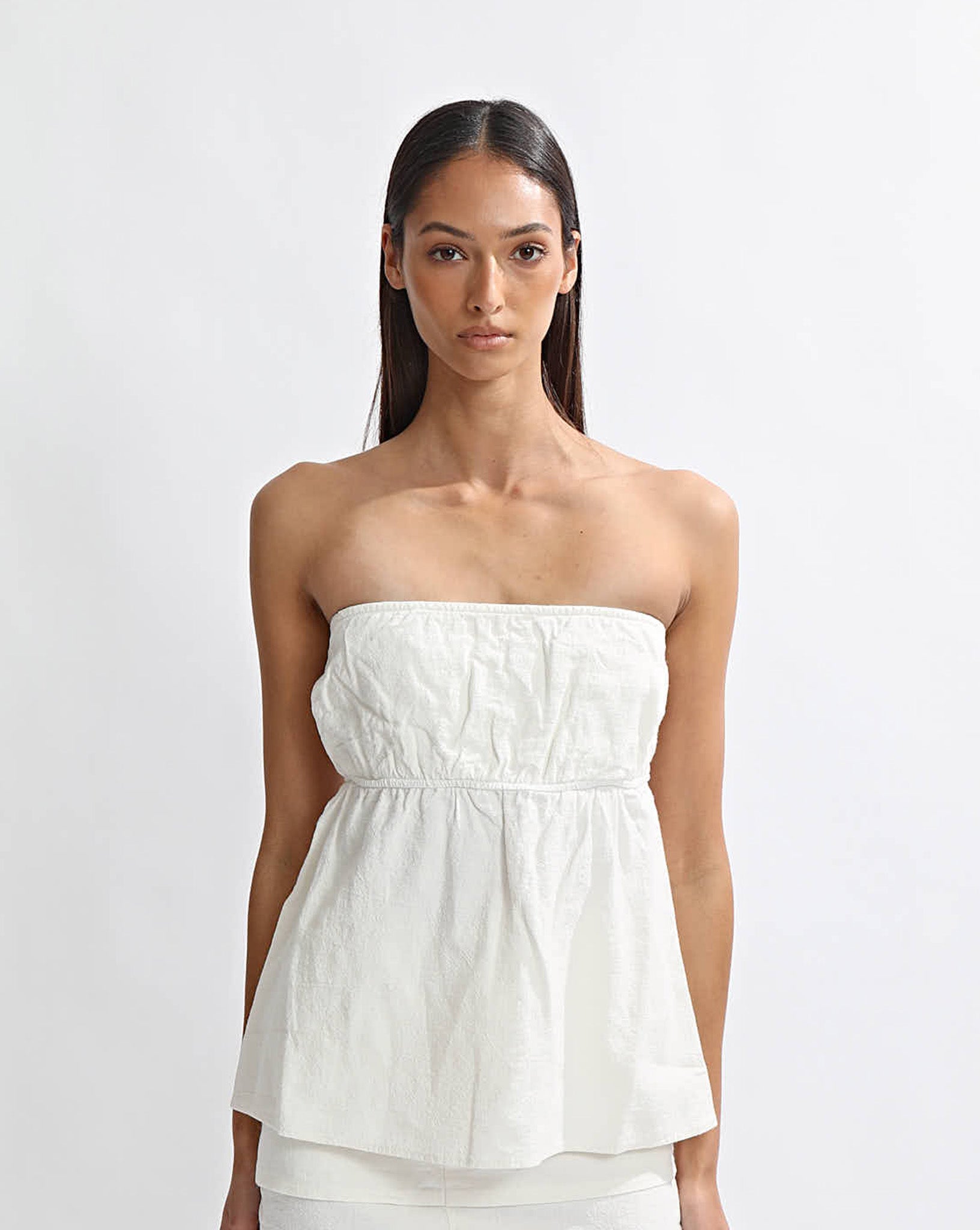 Evie Strapless Top Off White