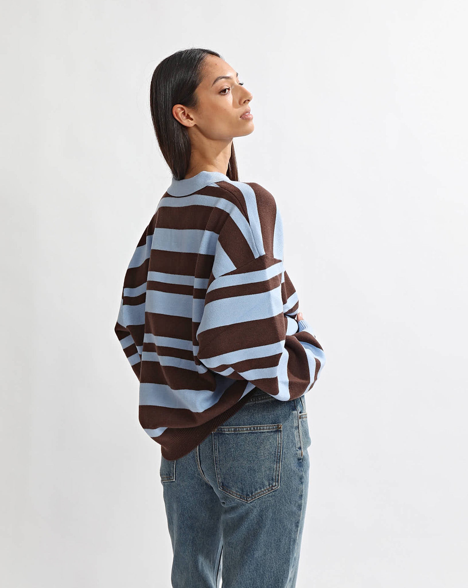 Cody Knit Jersey Blue/Brown