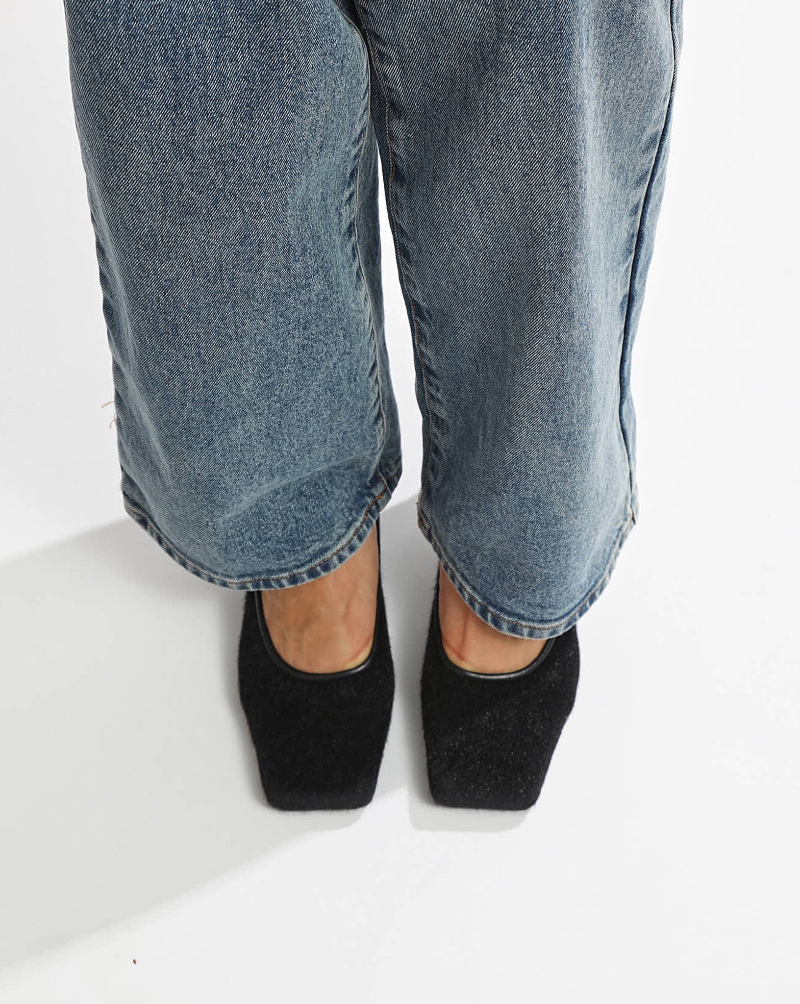 Natasha Square Toe Heel Black
