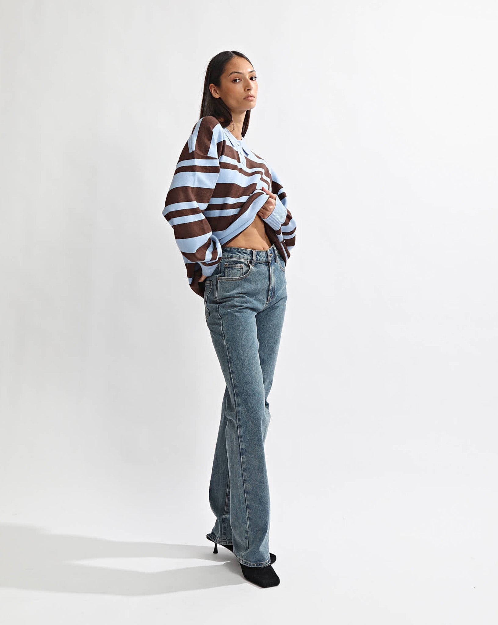 Cody Knit Jersey Blue/Brown
