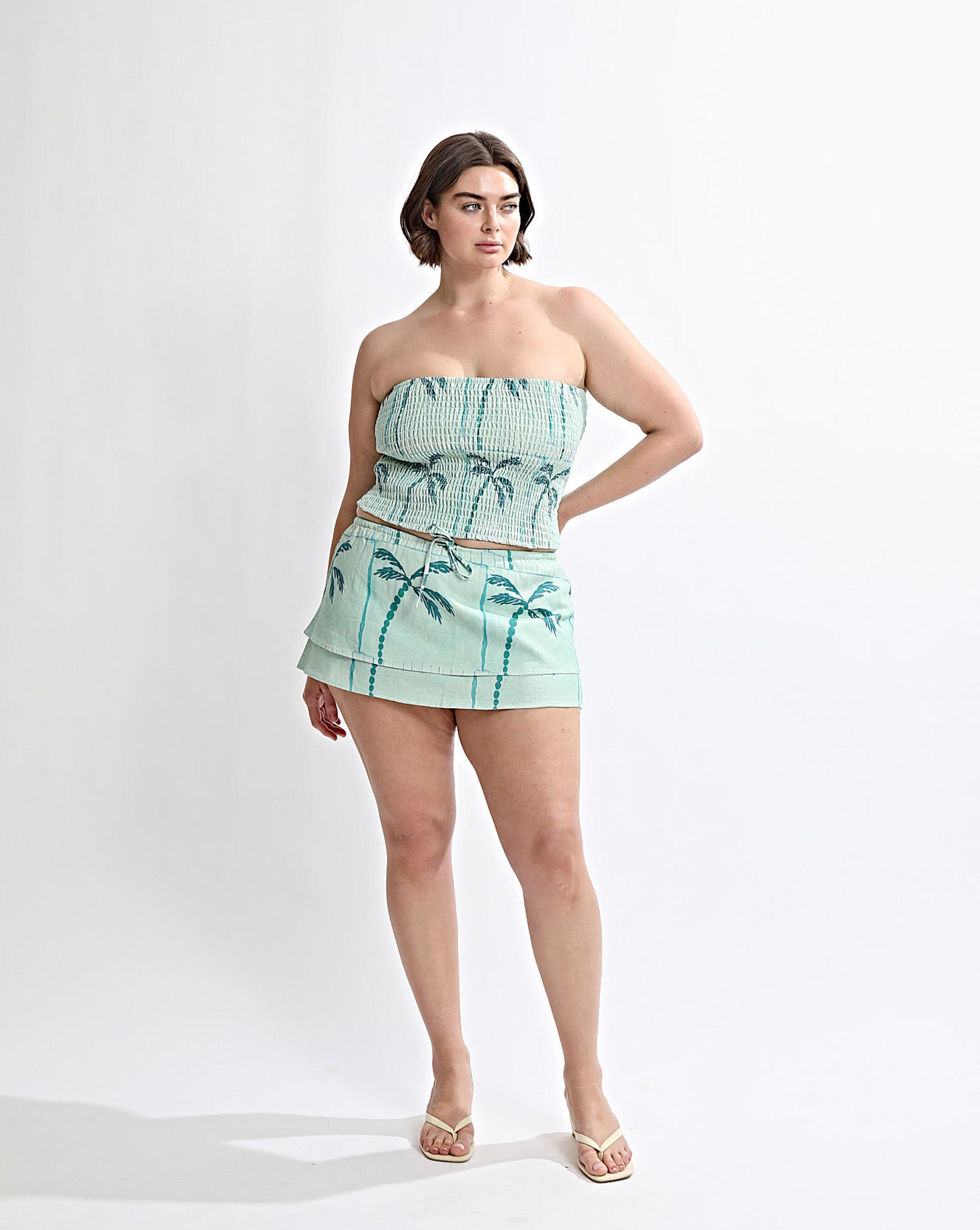 Lola Mini Skirt Green Tonic