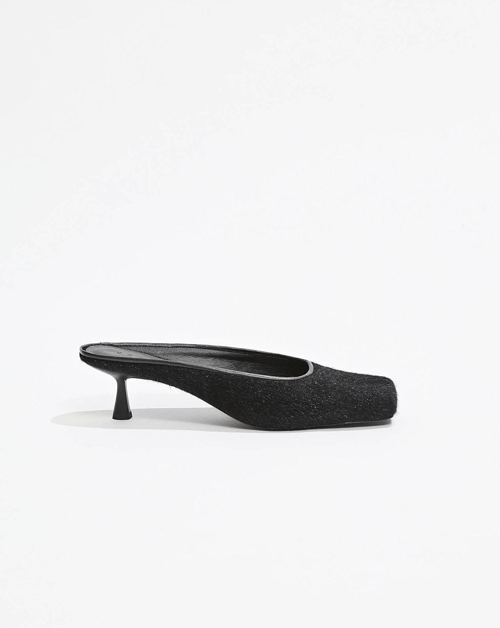 Natasha Square Toe Heel Black