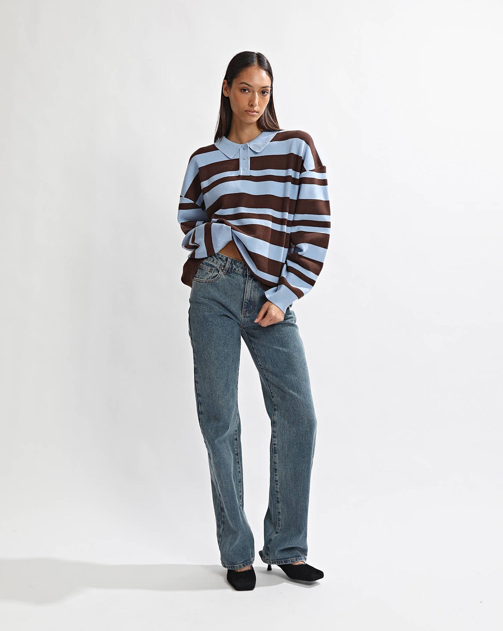 Cody Knit Jersey Blue/Brown